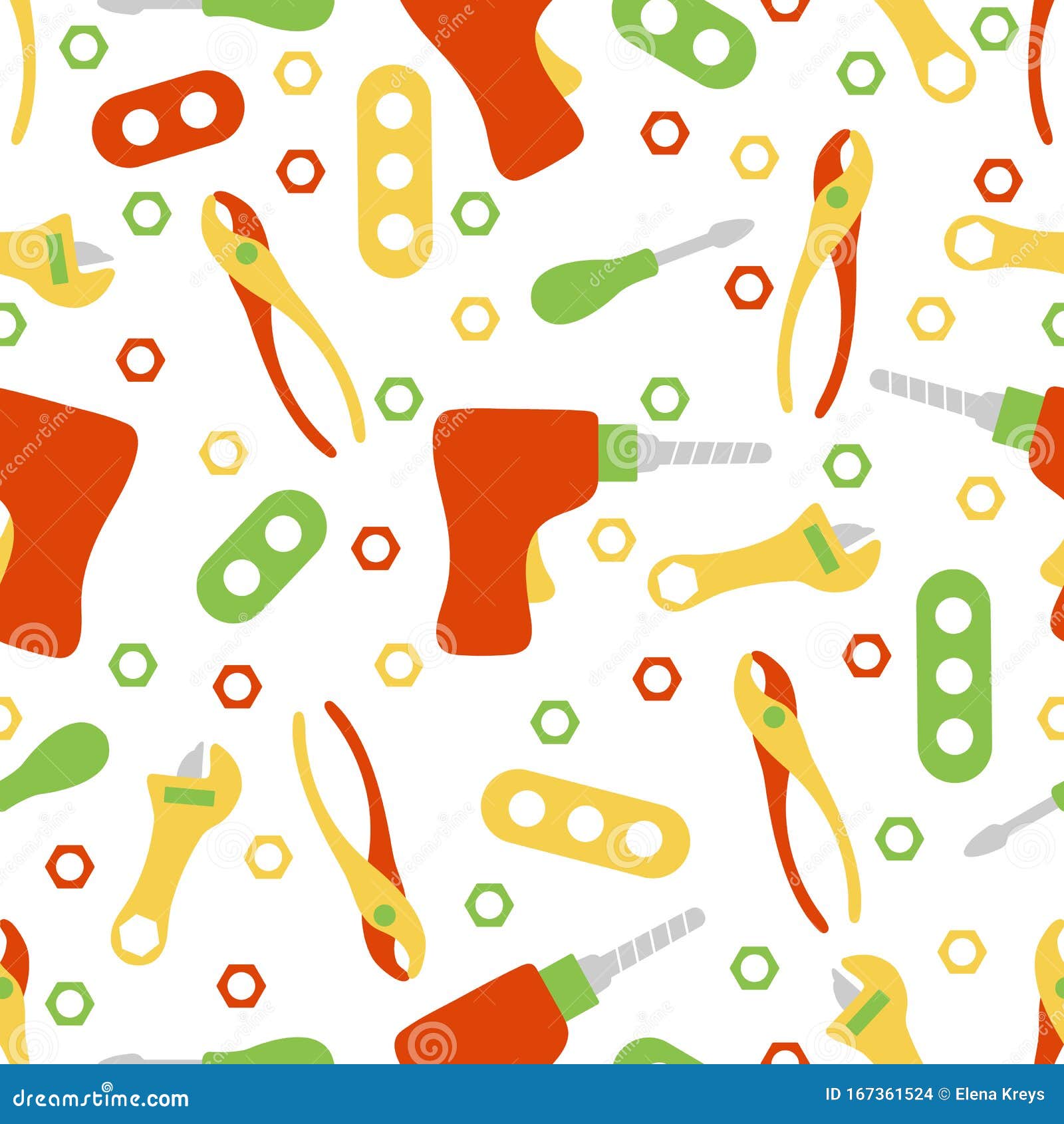 Seamless pattern background of adjustable wrench Vector Image