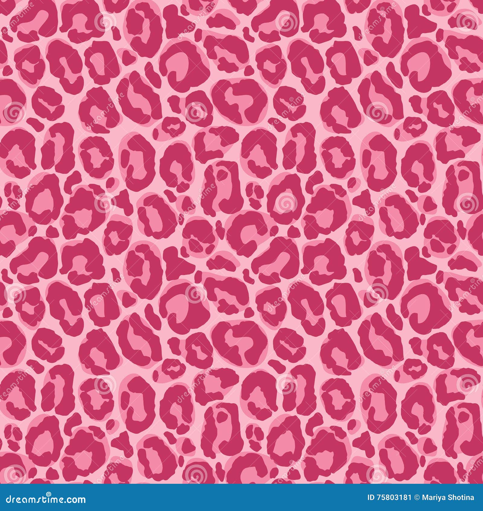 Vector Seamless Pattern with Leopard Fur Texture. Repeating Leopard Fur ...