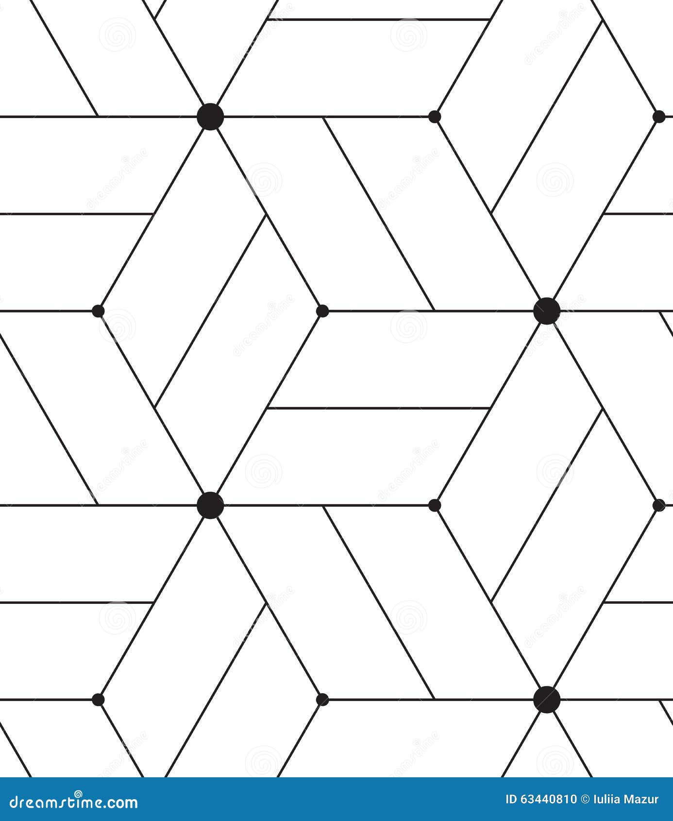 vector seamless pattern modern line geometric background texture lines grid rhombus nodes 63440810