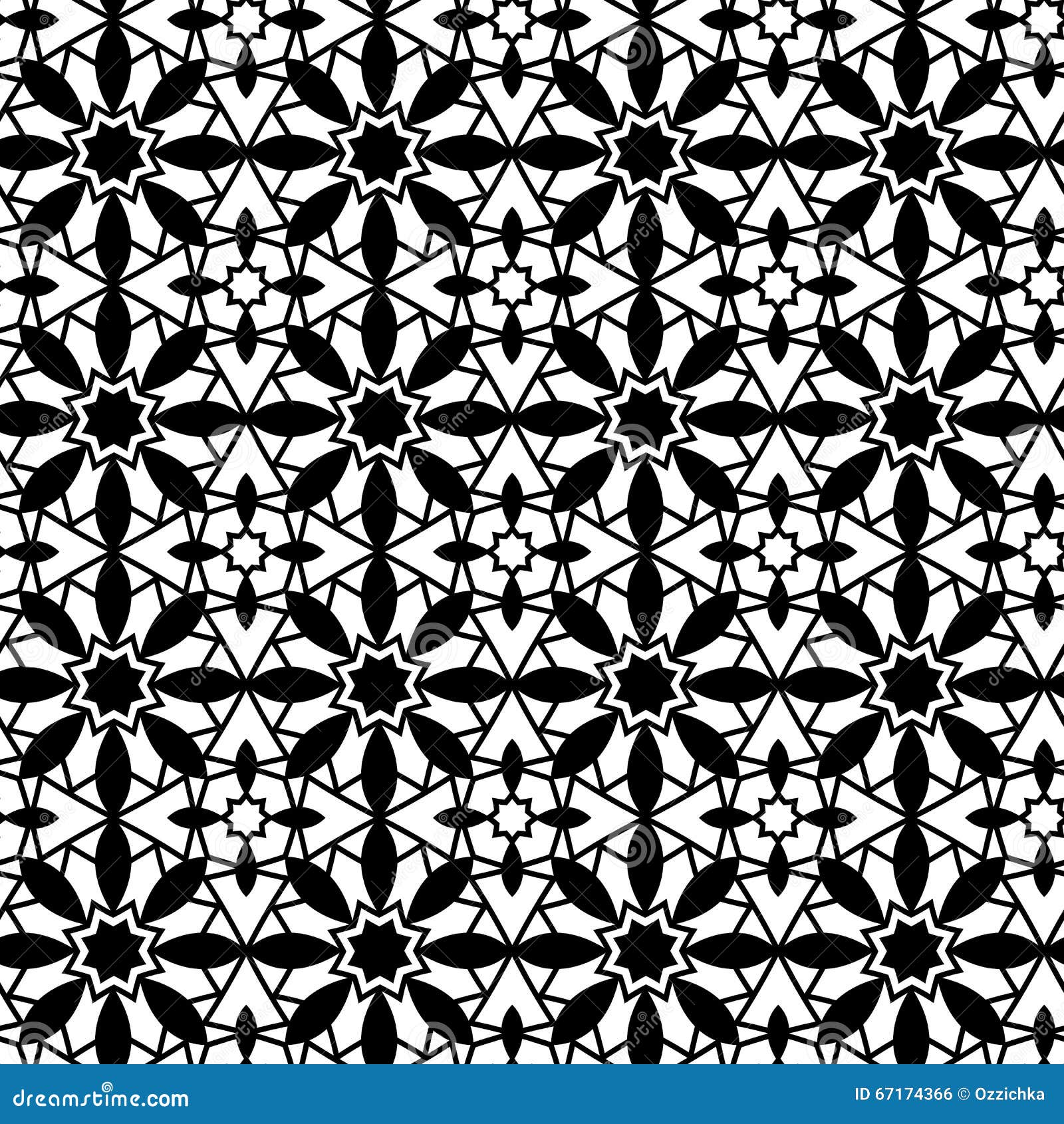 Vector Seamless Pattern Modern Stylish Texture Repeating Geometric