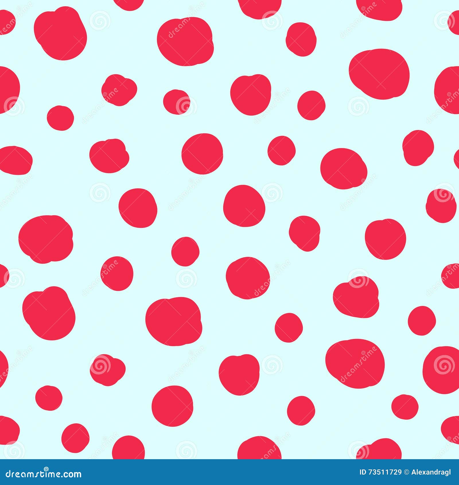  seamless pattern with red dots