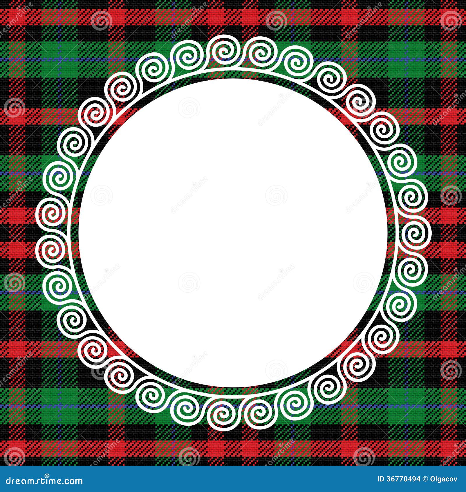 Vector Seamless Pattern Scottish Tartan With Frame Stock Images Image