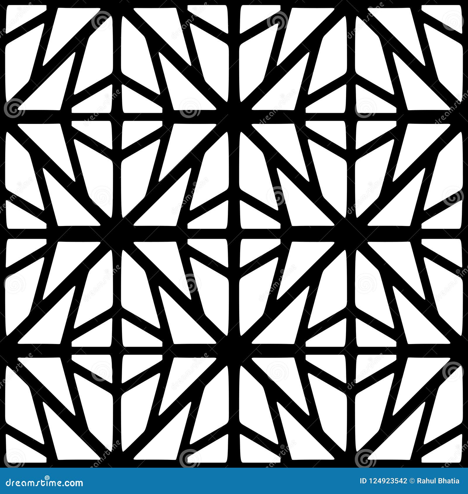 black geometric seamless pattern in white background