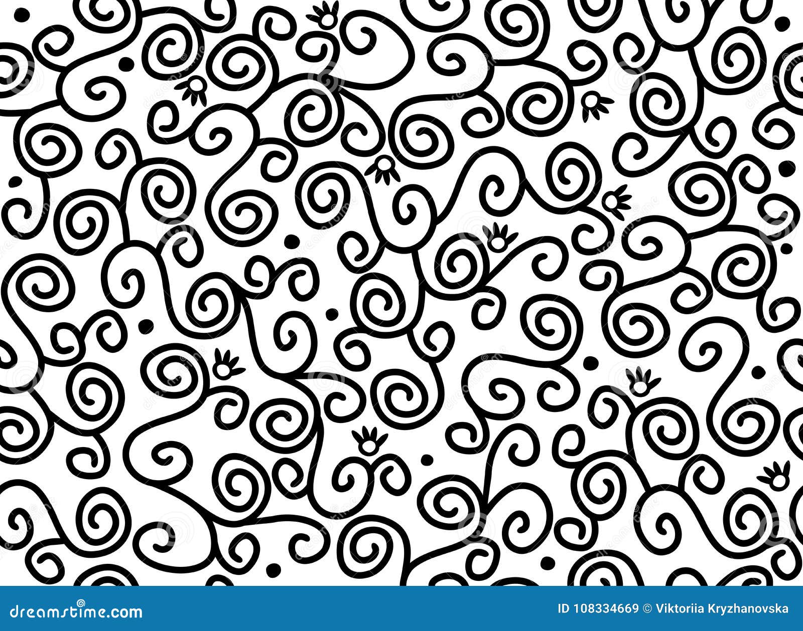 Seamless Swirl Wallpaper Vector Pattern | CartoonDealer.com #115420912