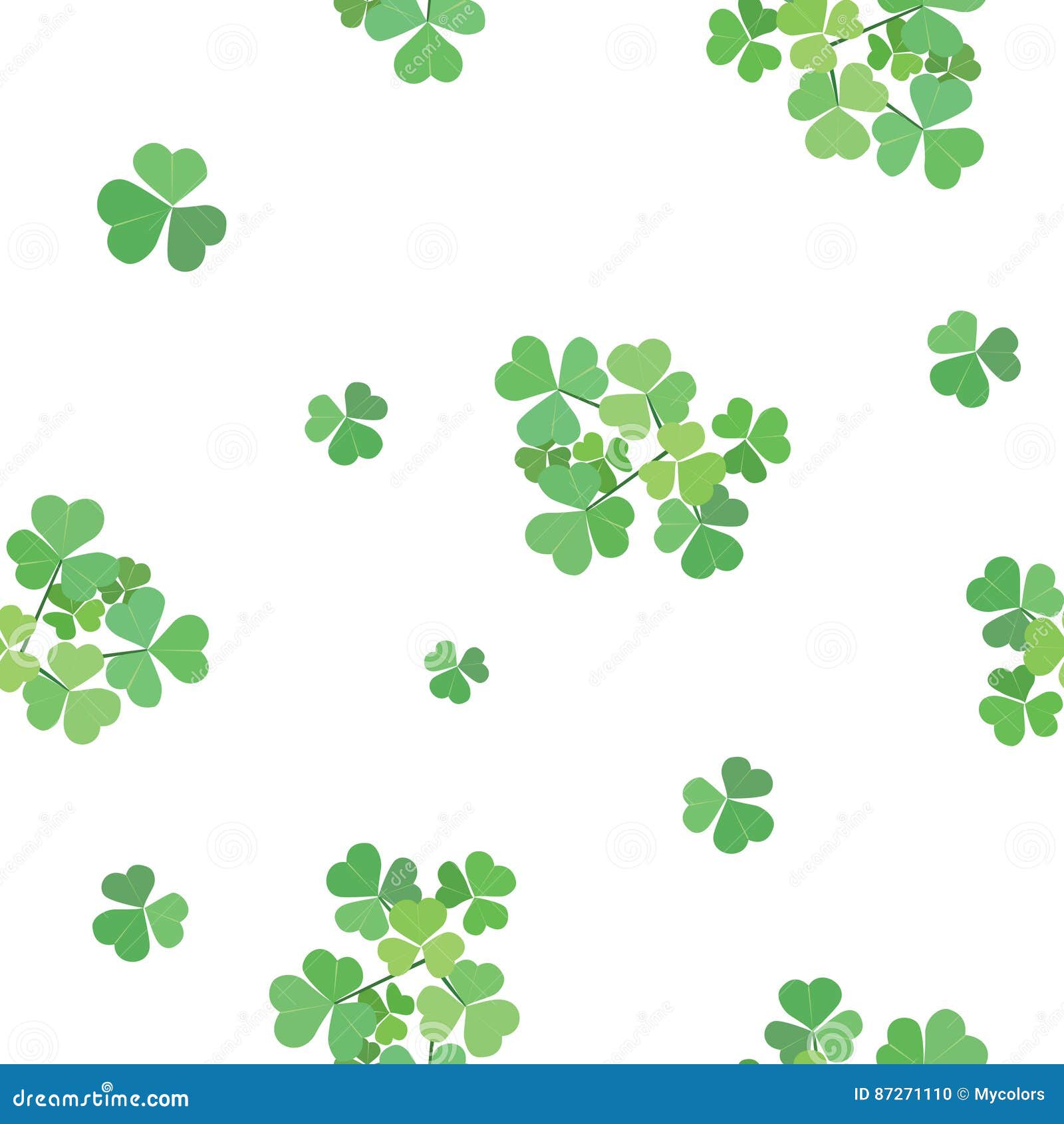 Vector Seamless Texture with Clover Stock Illustration - Illustration ...