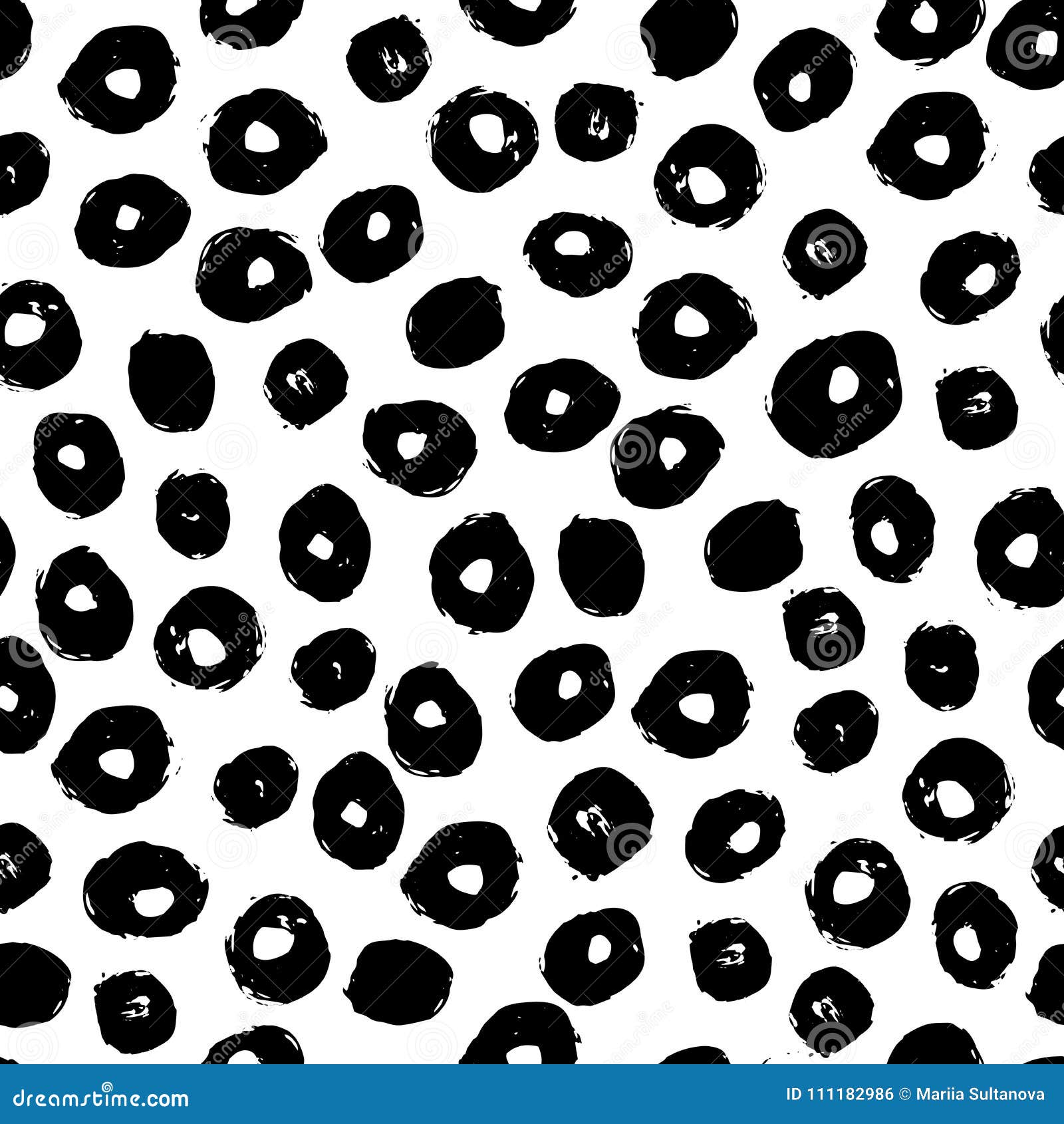 seamless trendy modern brush spot pattern. monochrome mes