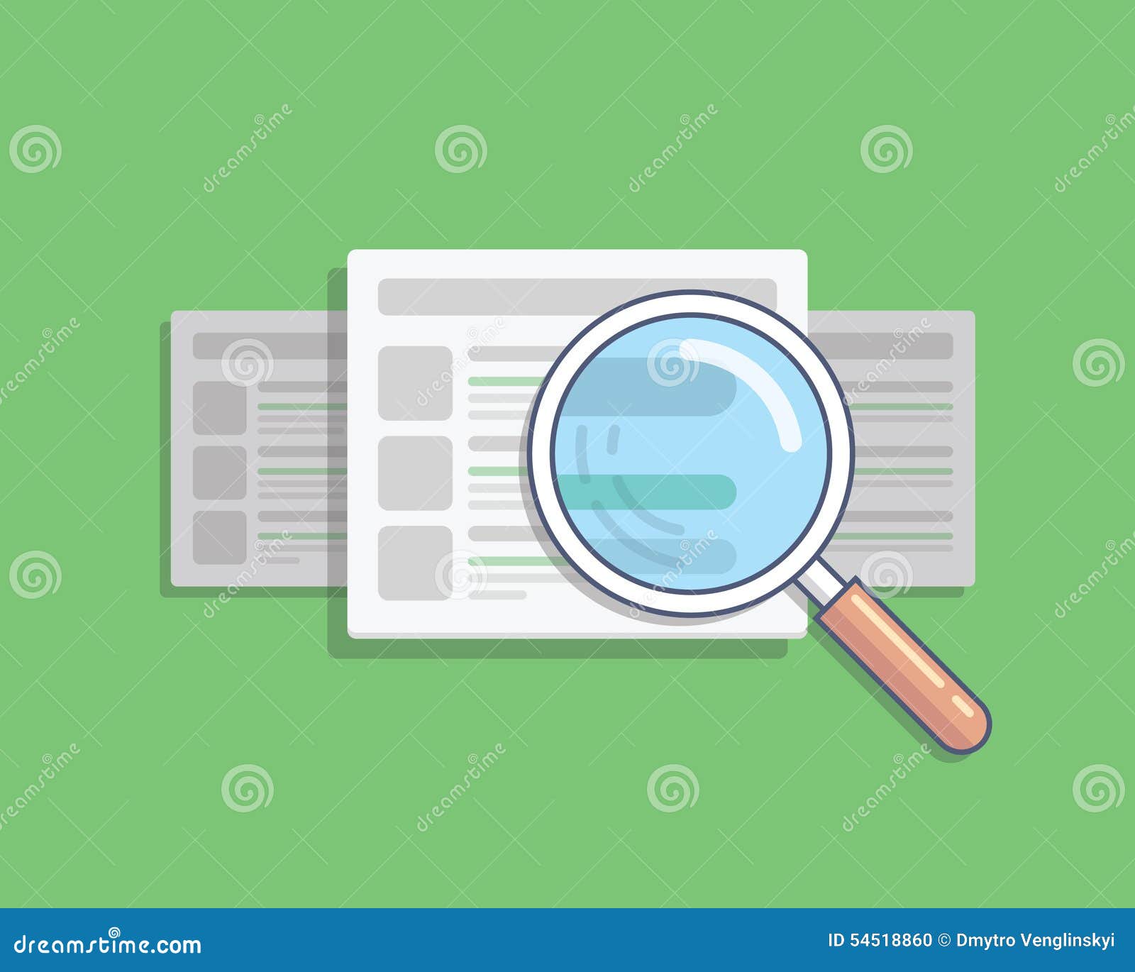 Recruitment Loupe Infographic Vector Illustration