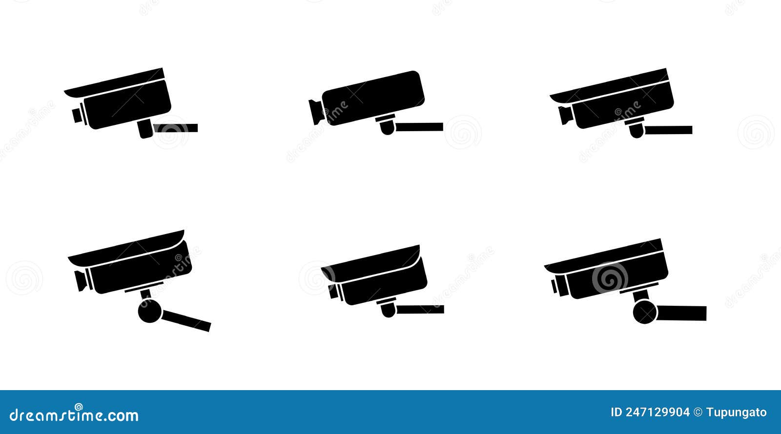 Vector security cameras stock vector. Illustration of collection