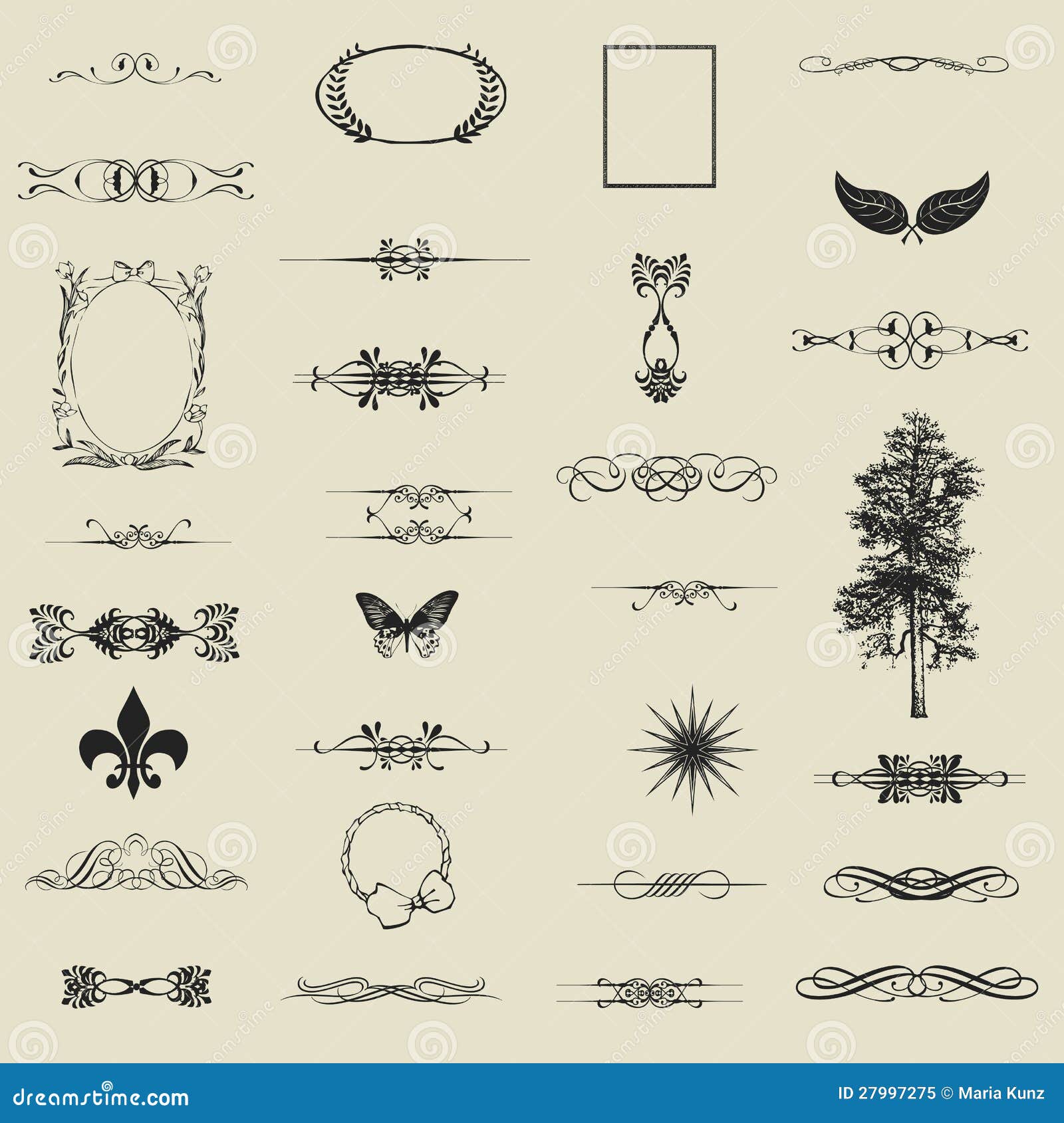 Vector set. stock illustration. Illustration of border - 27997275