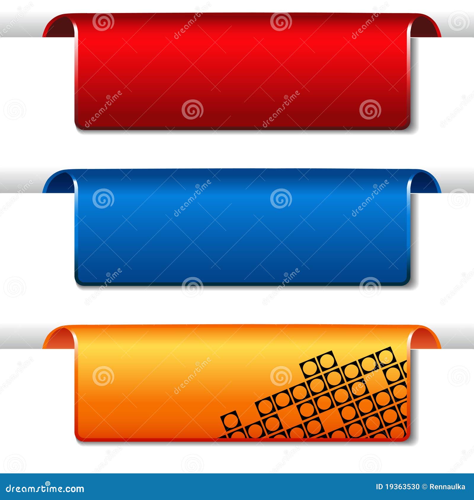 Vector set of banners stock vector. Illustration of mosaic - 19363530
