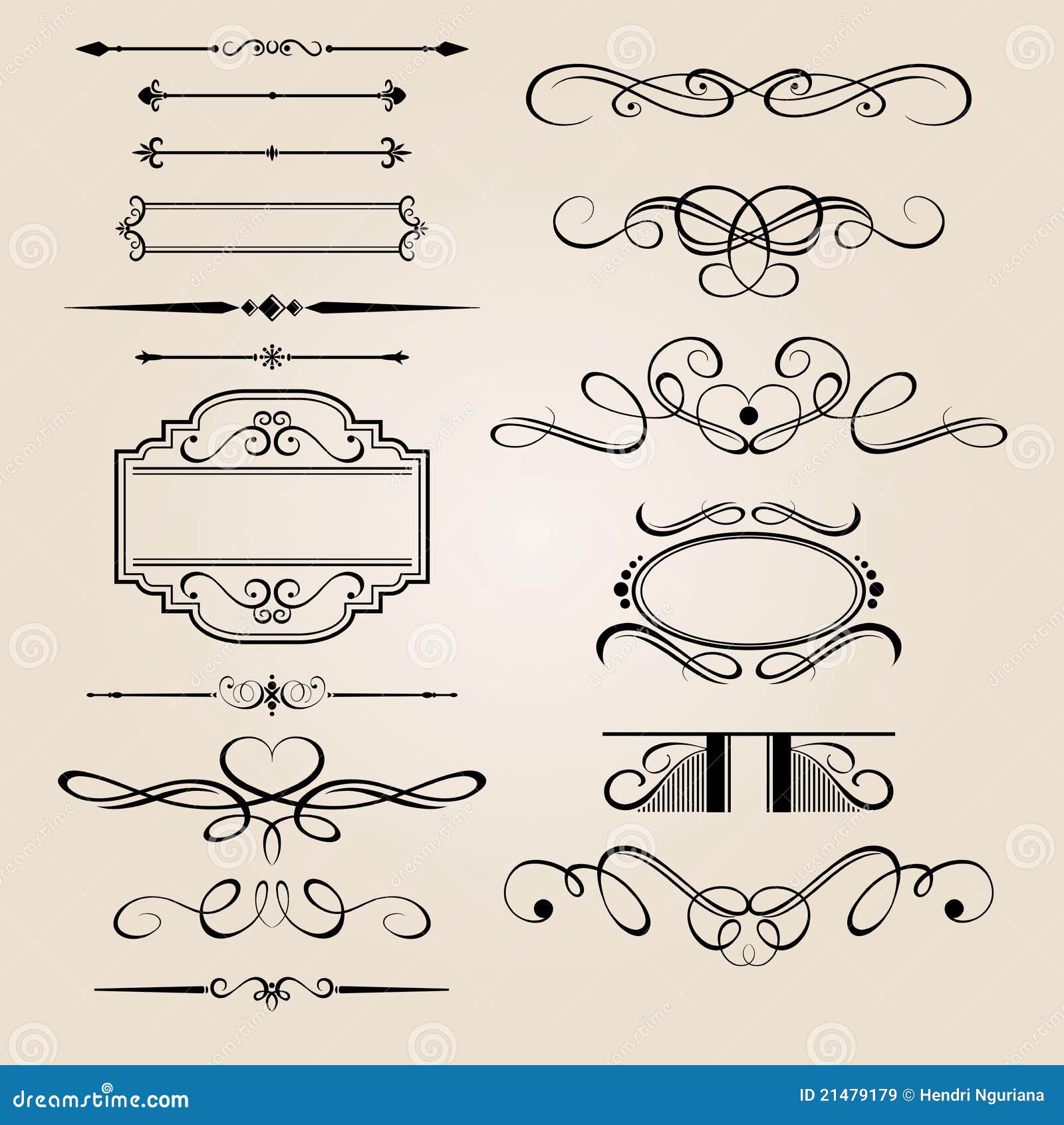 Download Vector Set Border Design Element Stock Vector ...