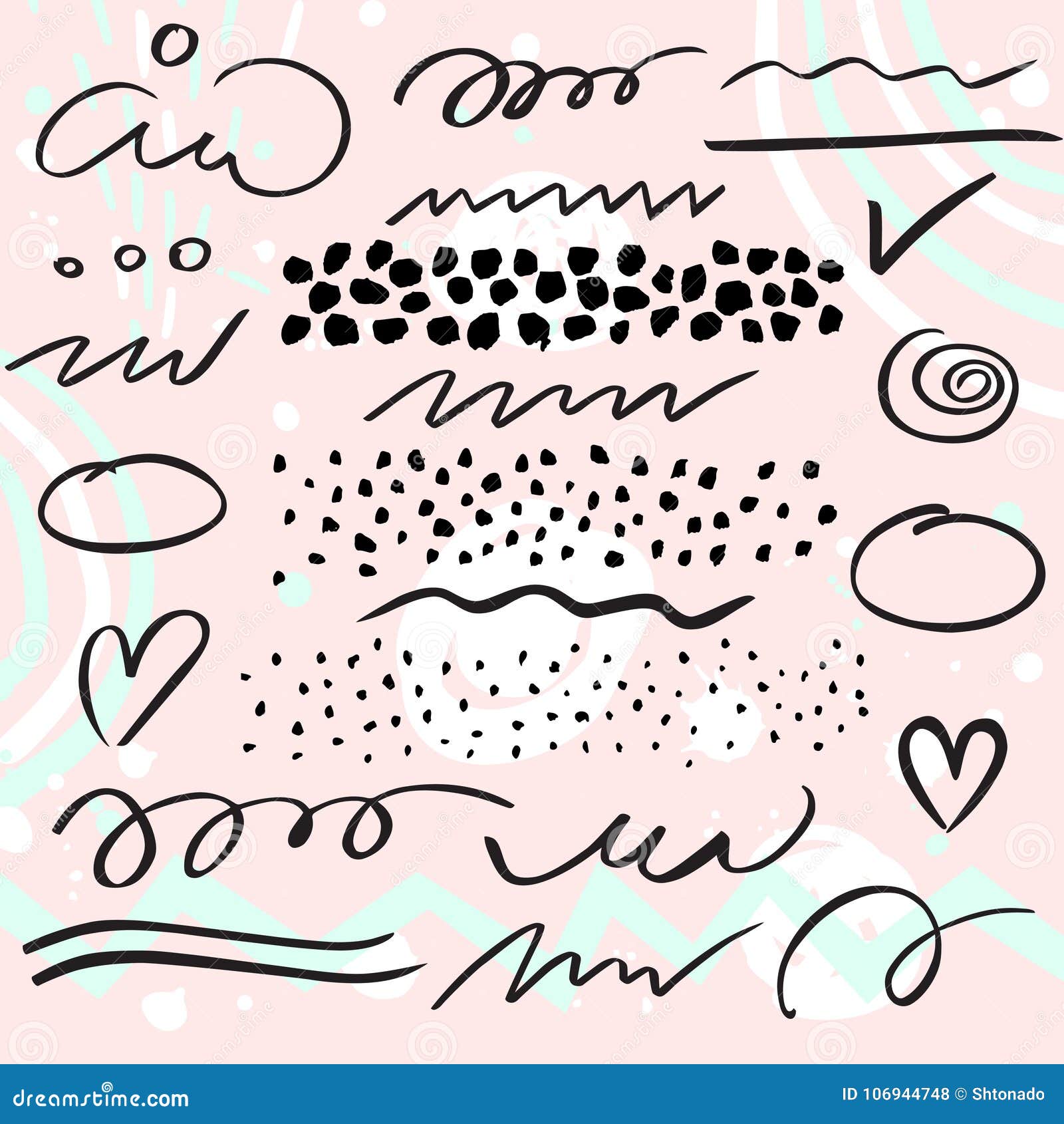 brush pen strokes