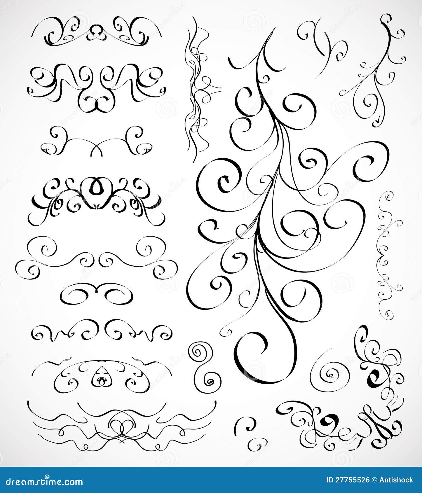Download Vector Set Of Calligraphic Design Elements Stock Vector ...