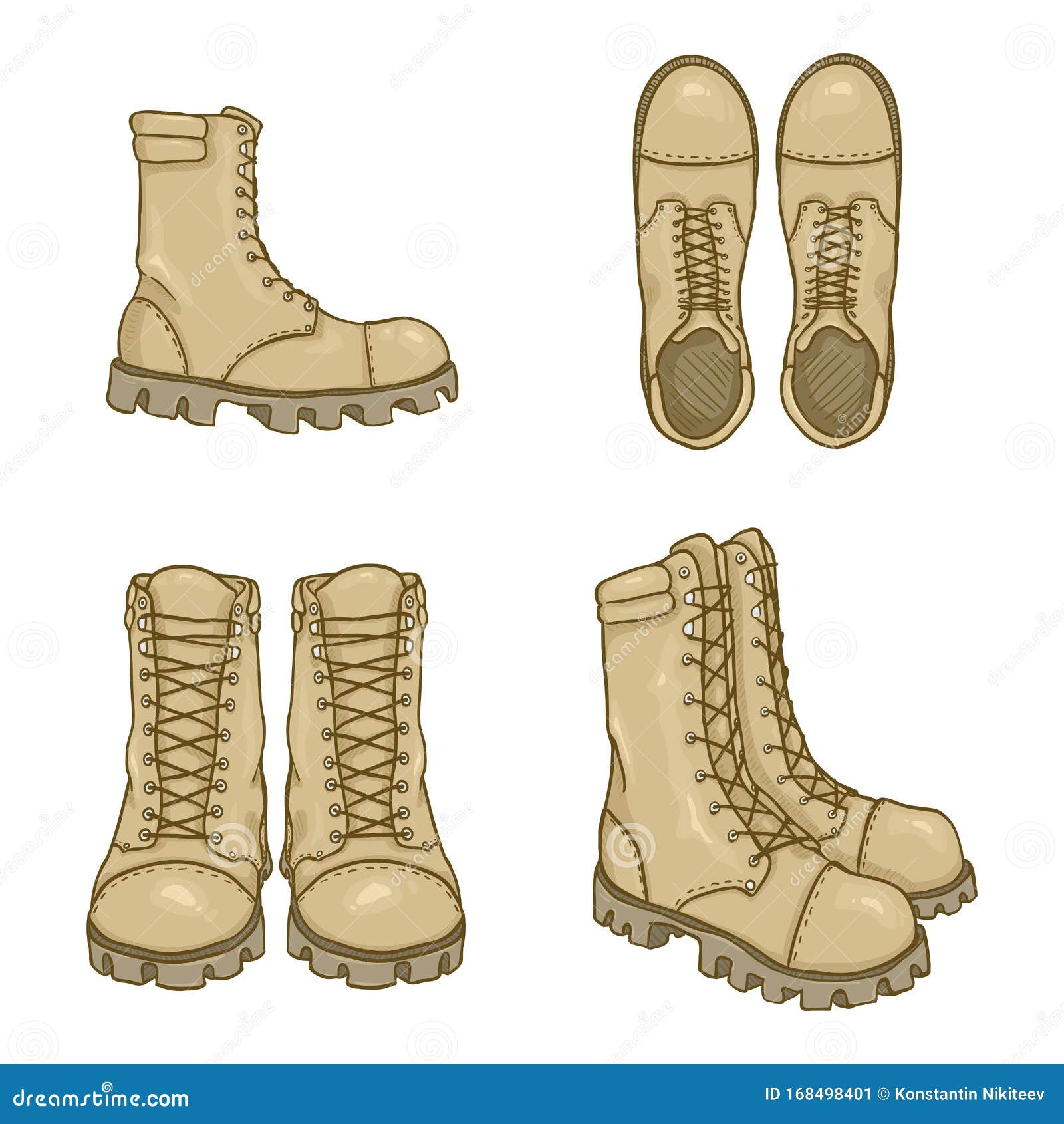 Army Boots Illustration Vector Style Stock Illustrations – 597 Army ...