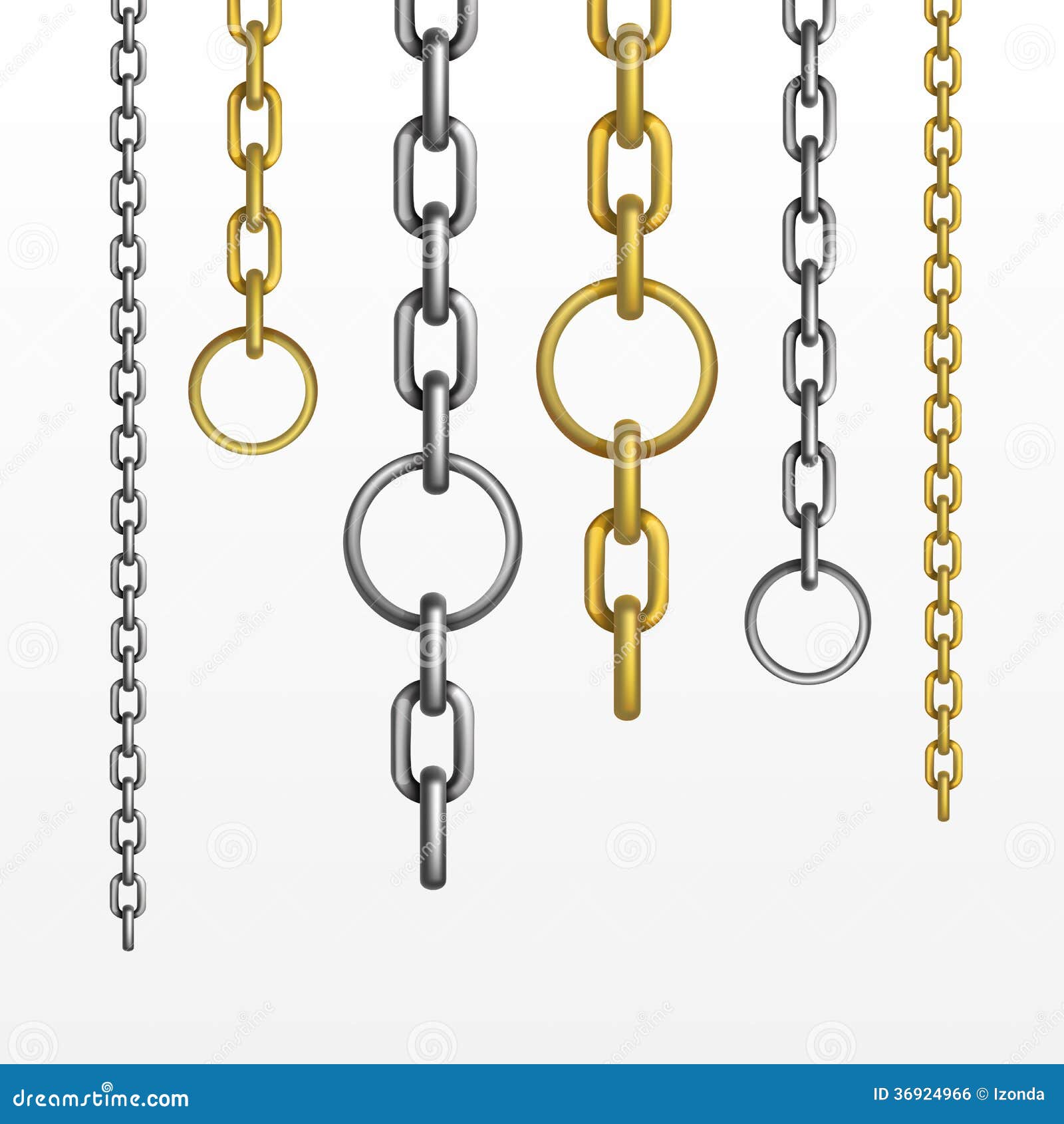 Vector Set of Chains stock vector. Illustration of industry - 36924966