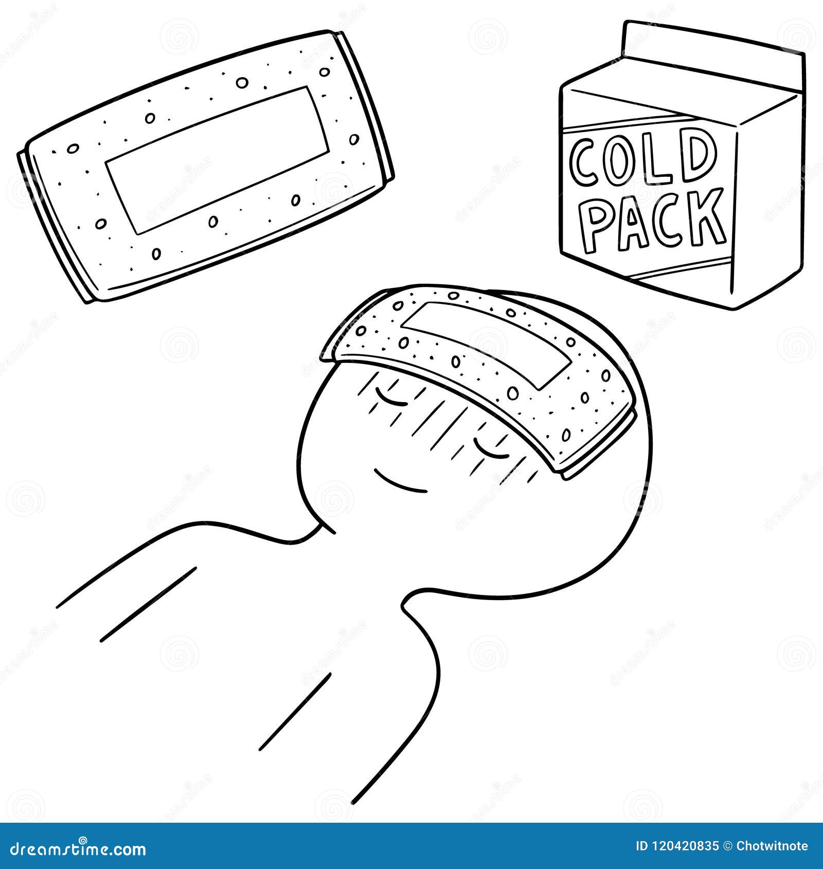 Vector set of cold pack stock vector. Illustration of draw 120420835