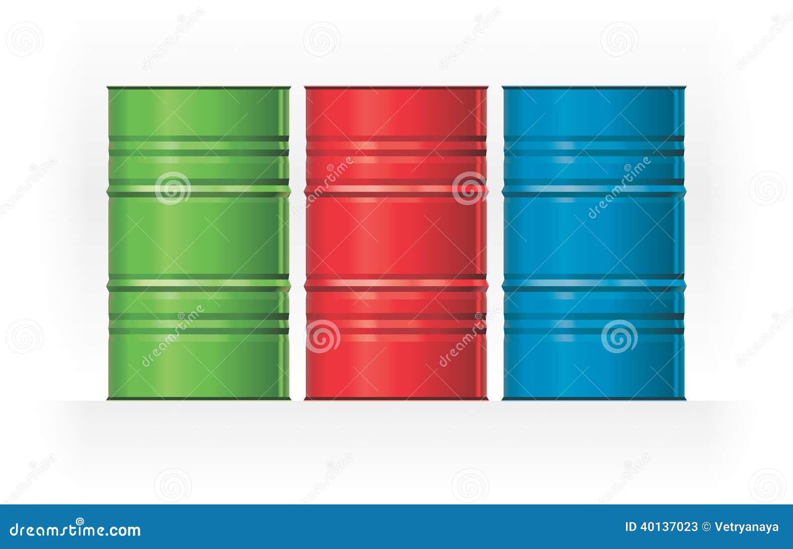  set color steel barrels