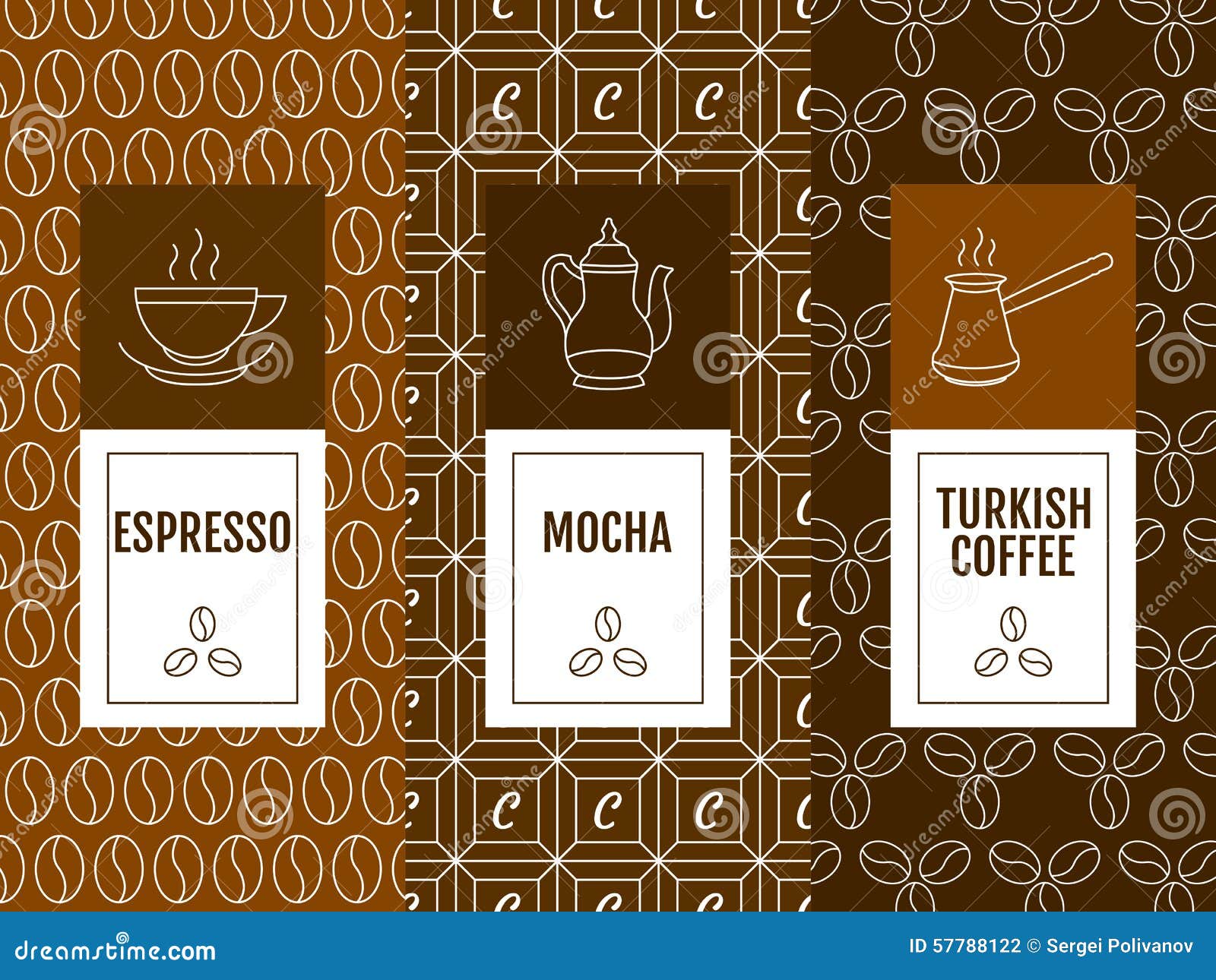 Download Vector Set Of Design Elements And Icons Stock Vector - Illustration of cappuccino, label: 57788122