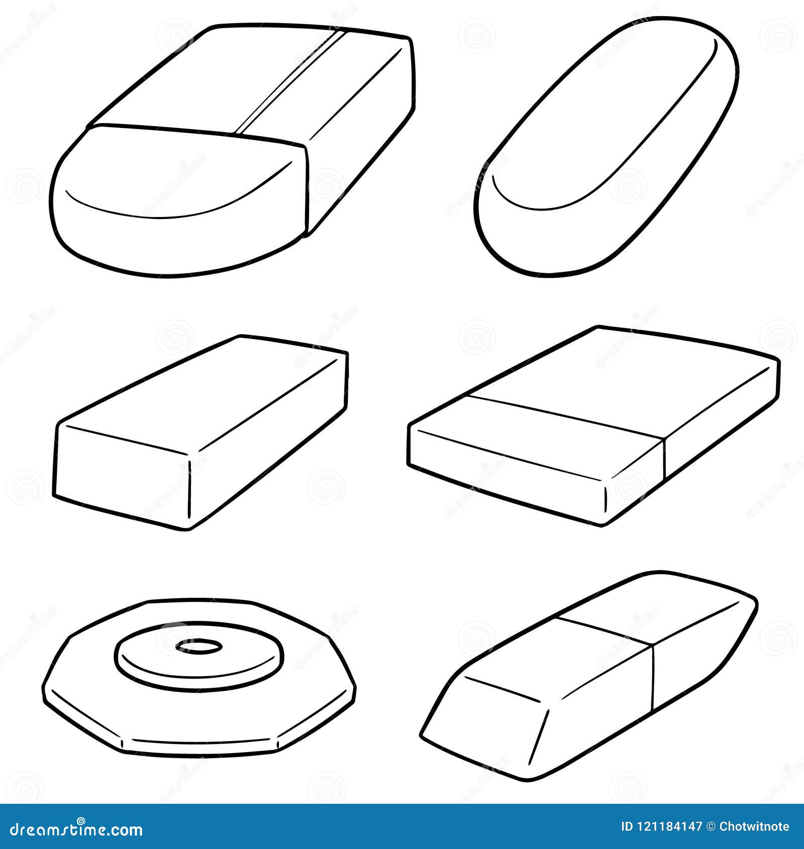 Vector set of eraser stock vector. Illustration of remove - 121184147 Vector set of eraser stock vector. Illustration of remove - 121184147