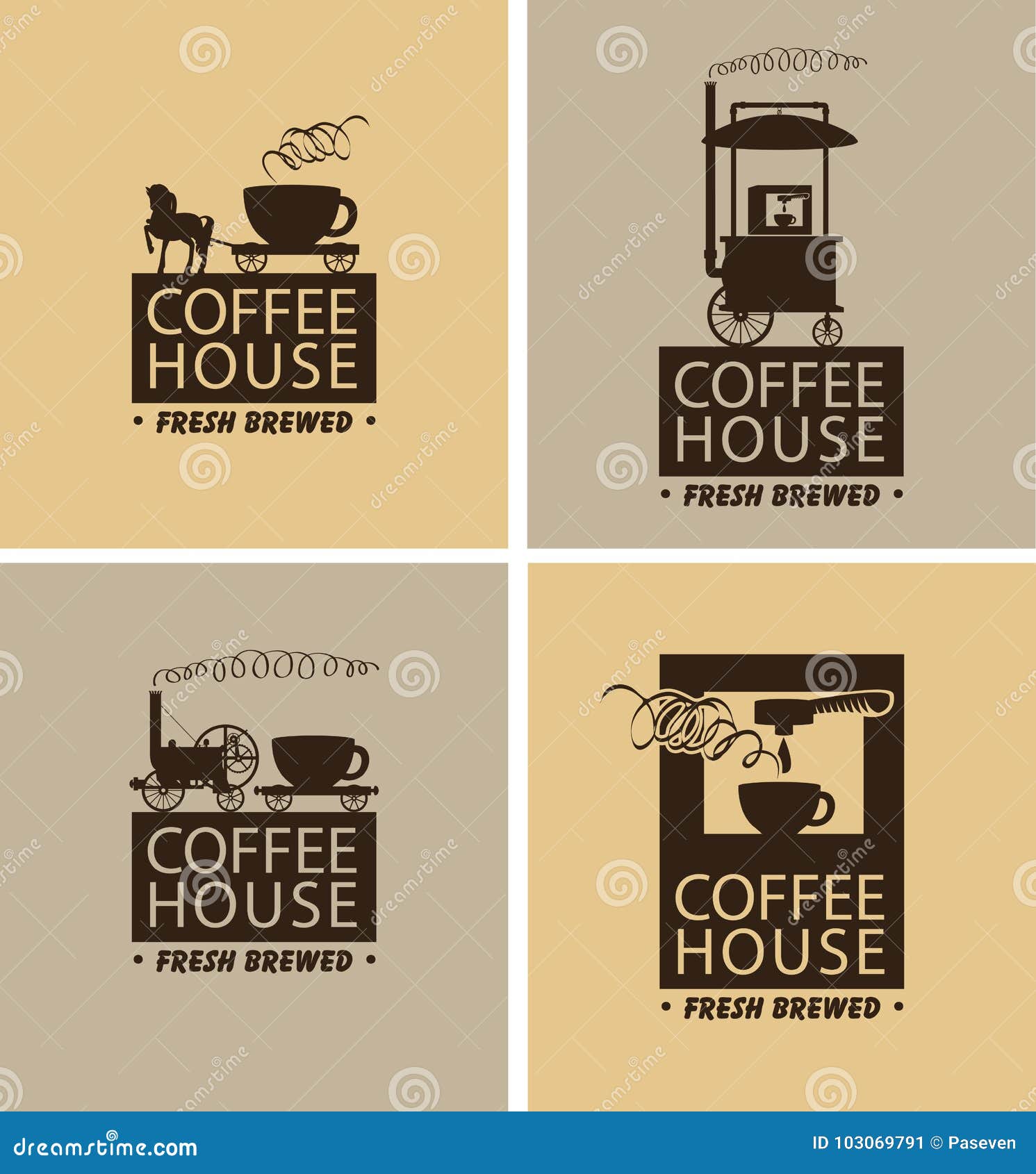  set of coffee banners for coffeehouse