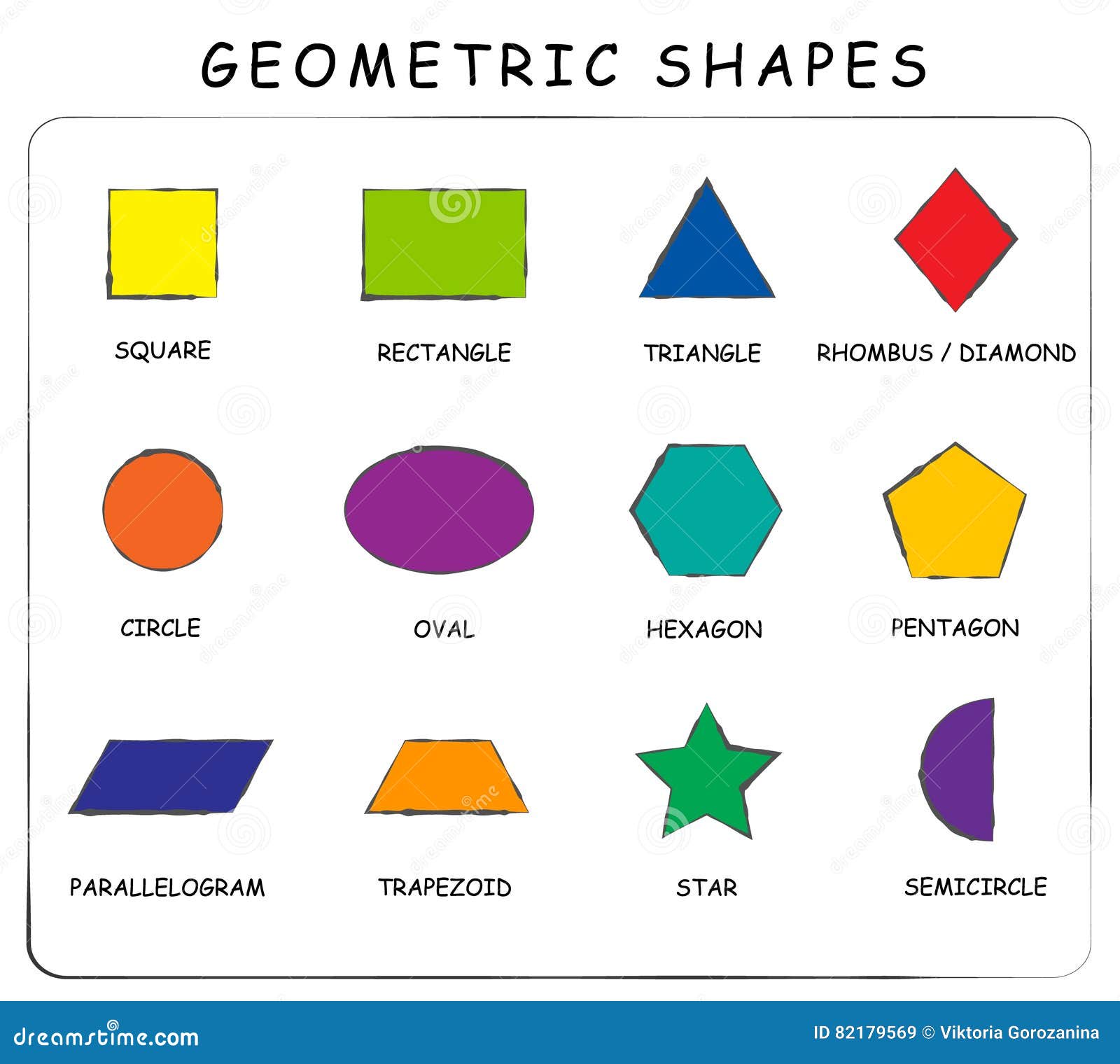 . a set of geometric s. suitable for educational posters for schools, books, home, educational centers or other. square