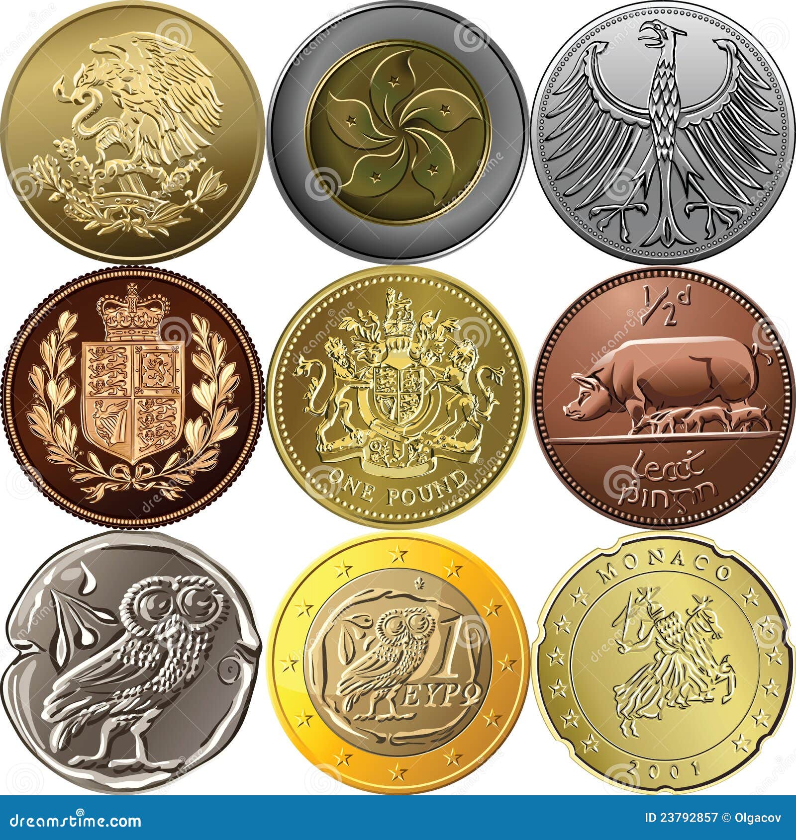 gold and silver coins