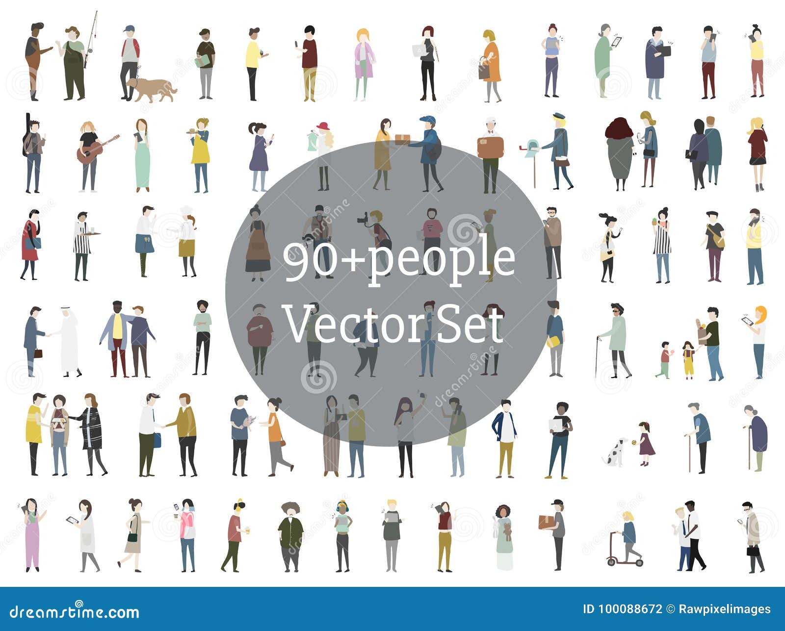  set of illustrated people