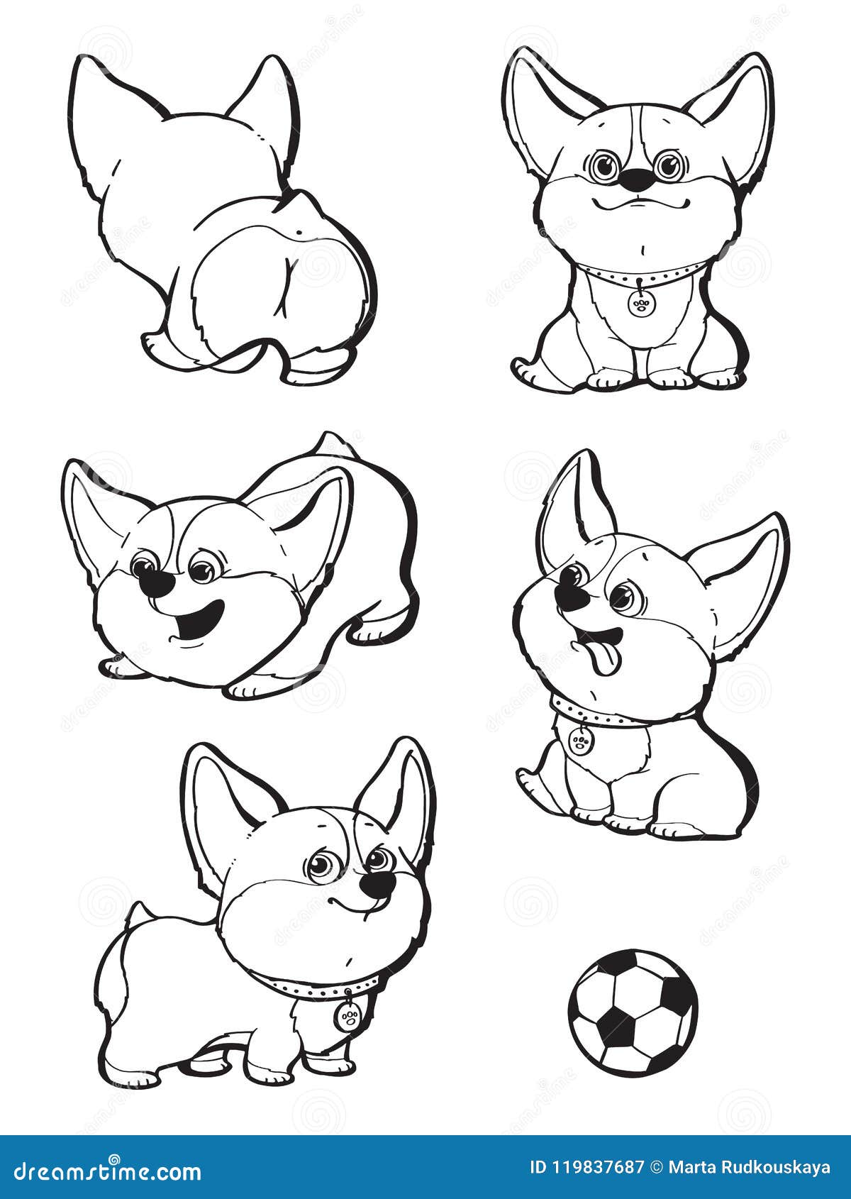 Featured image of post Drawing Corgi Dog Cartoon Cartoon dog corgi with a bowtie vector image on vectorstock