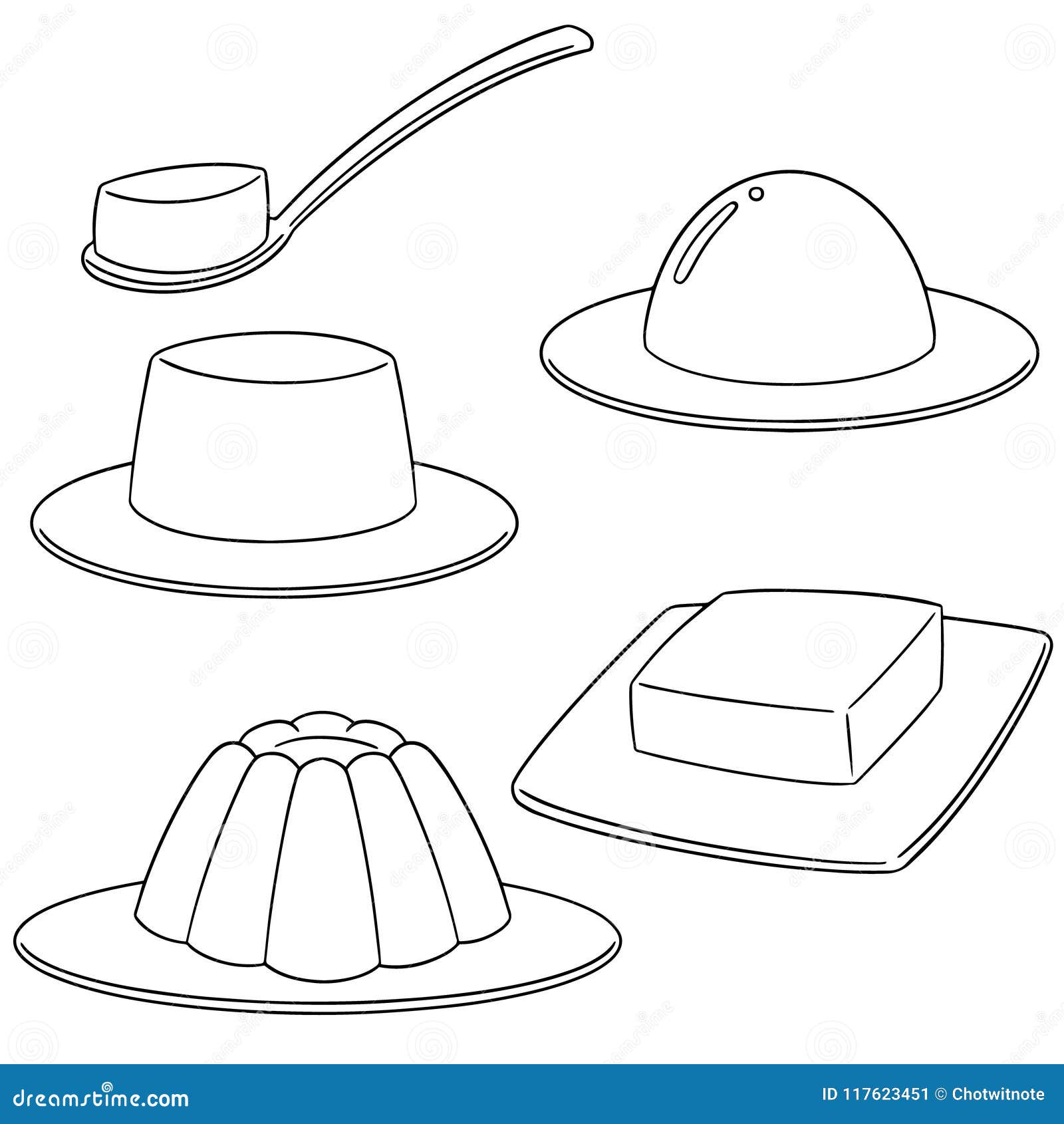 Vector set of jelly stock vector. Illustration of creative 117623451