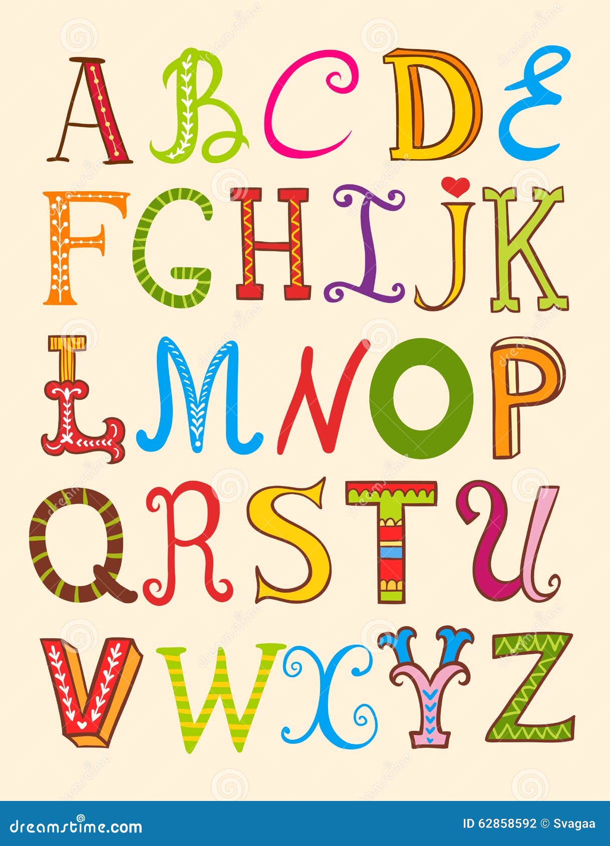 Vector set of letters. stock illustration. Illustration of education