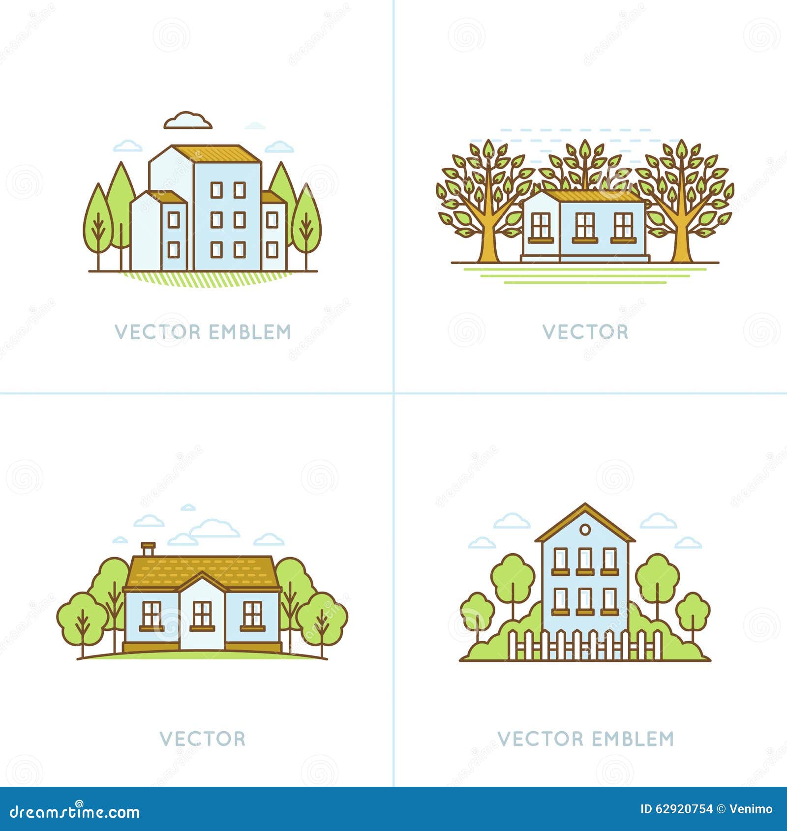 Download Vector Set Of Logo Design Templates Stock Vector - Illustration of lodge, estate: 62920754