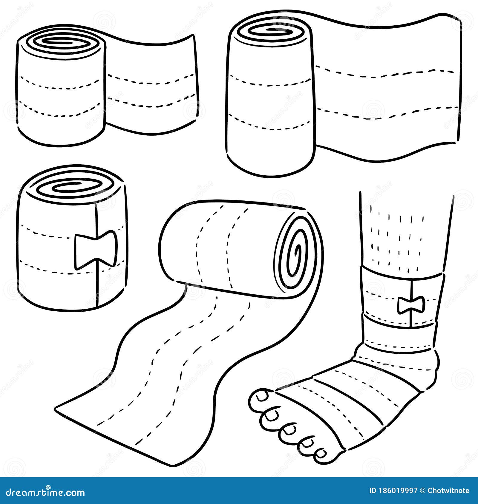 Vector Set of Medical Bandage Stock Vector Illustration of icon