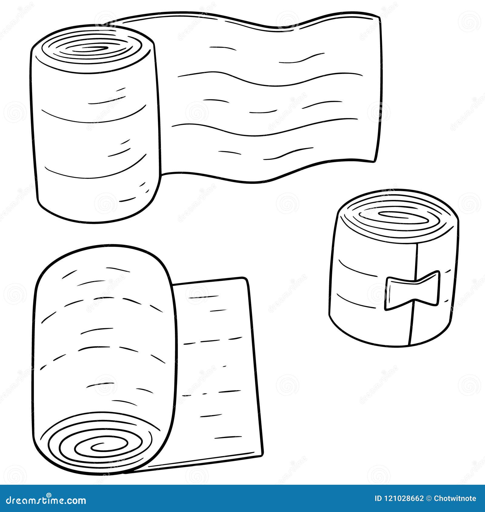 Vector Set of Medical Bandage Stock Vector - Illustration of