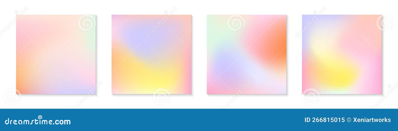  set of mesh gradient backgrounds in bright colors.california sunset mood