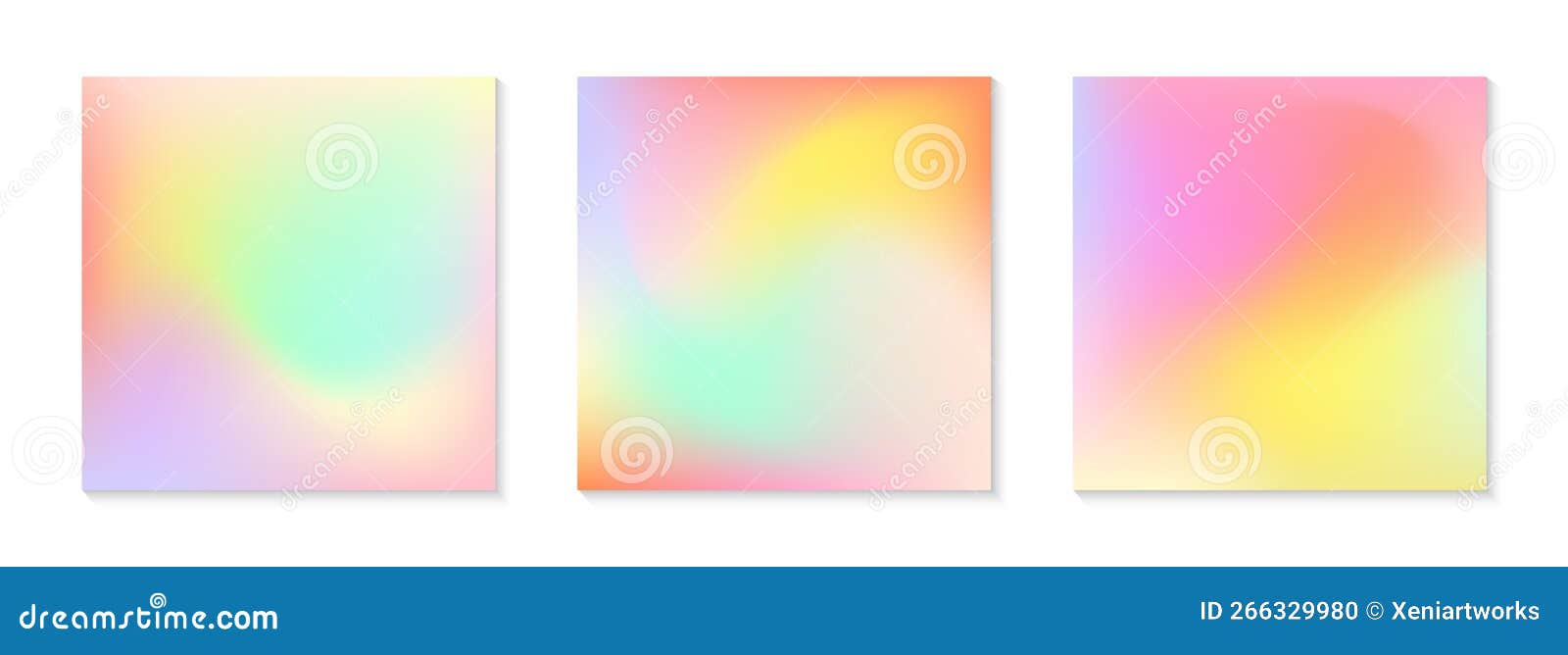  set of mesh gradient backgrounds in bright colors.california sunset mood