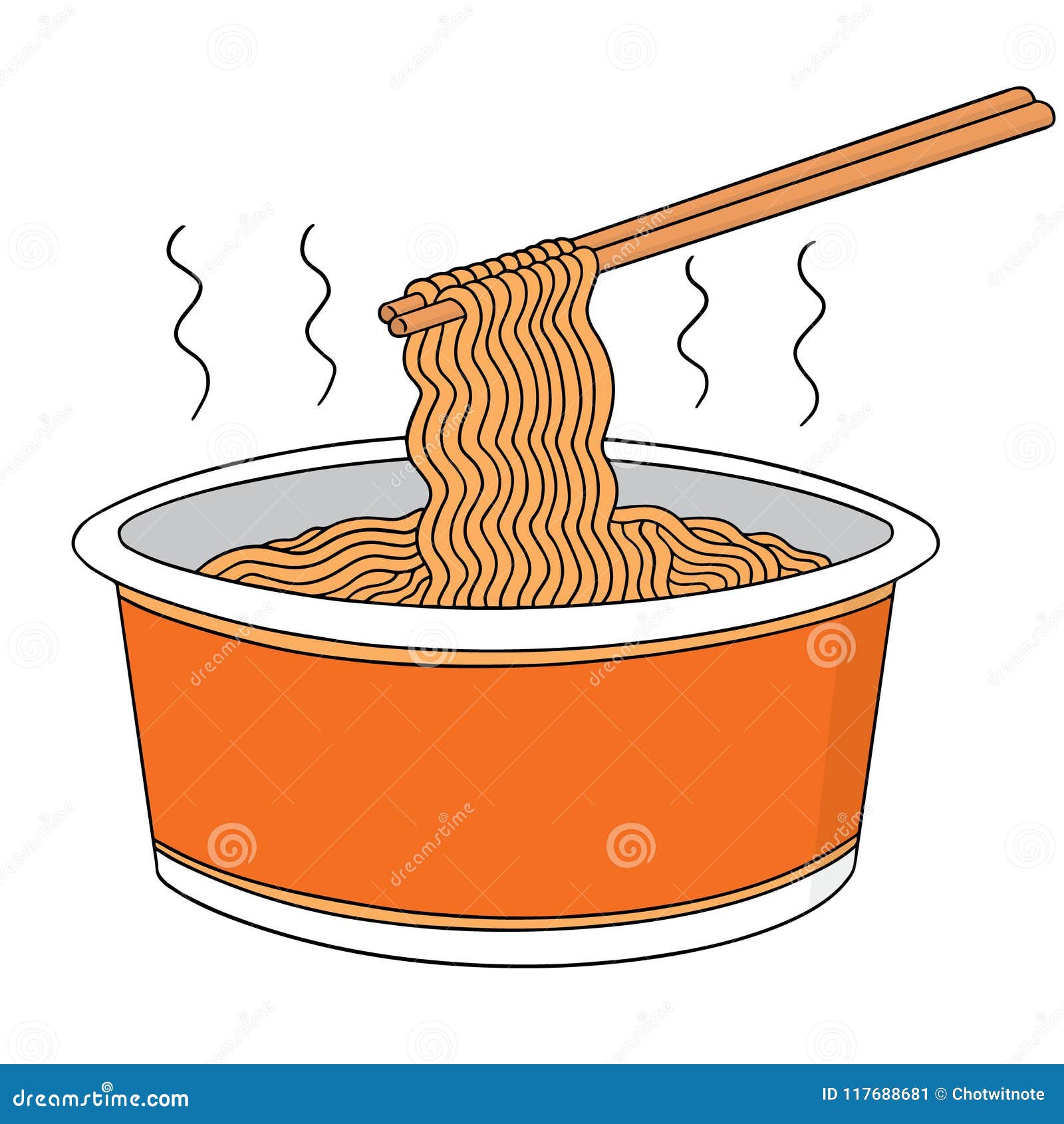 Vector set of noodle stock vector. Illustration of doodle 117688681
