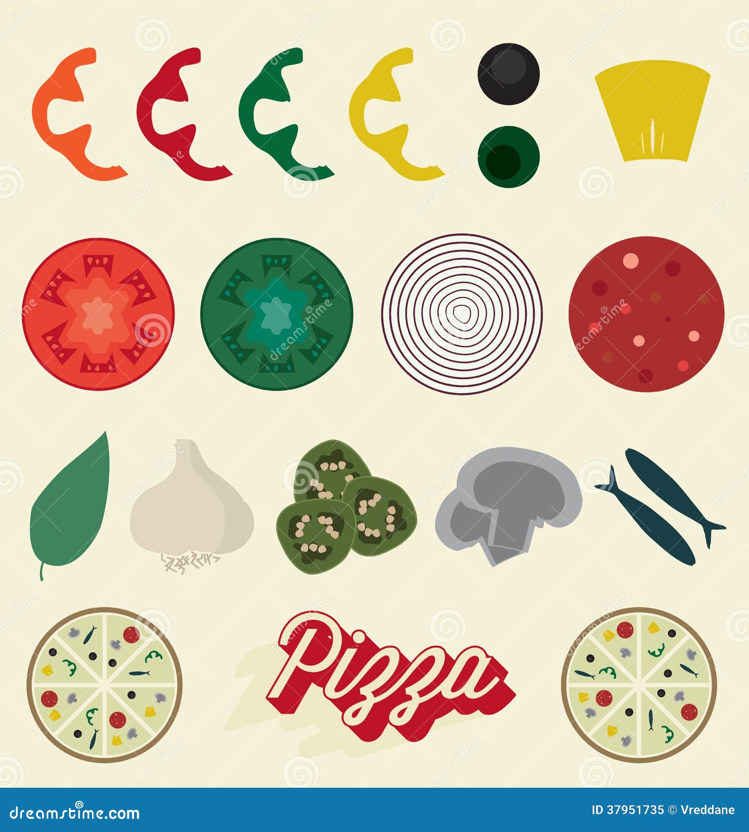 free clipart pizza toppings - photo #8