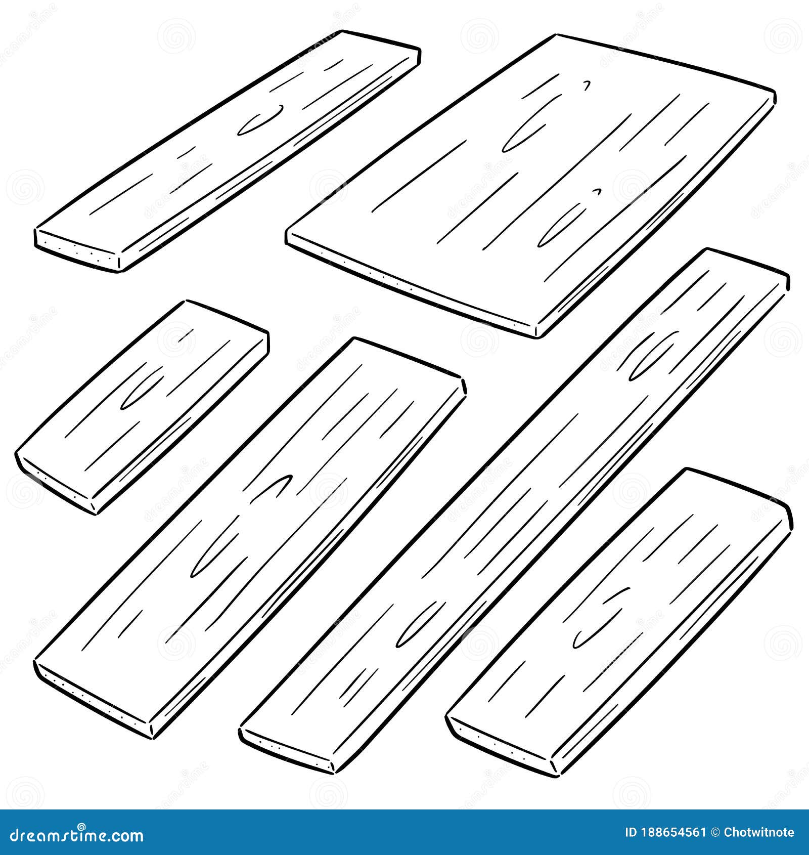 Vector set of plywood stock vector. Illustration of idea 188654561
