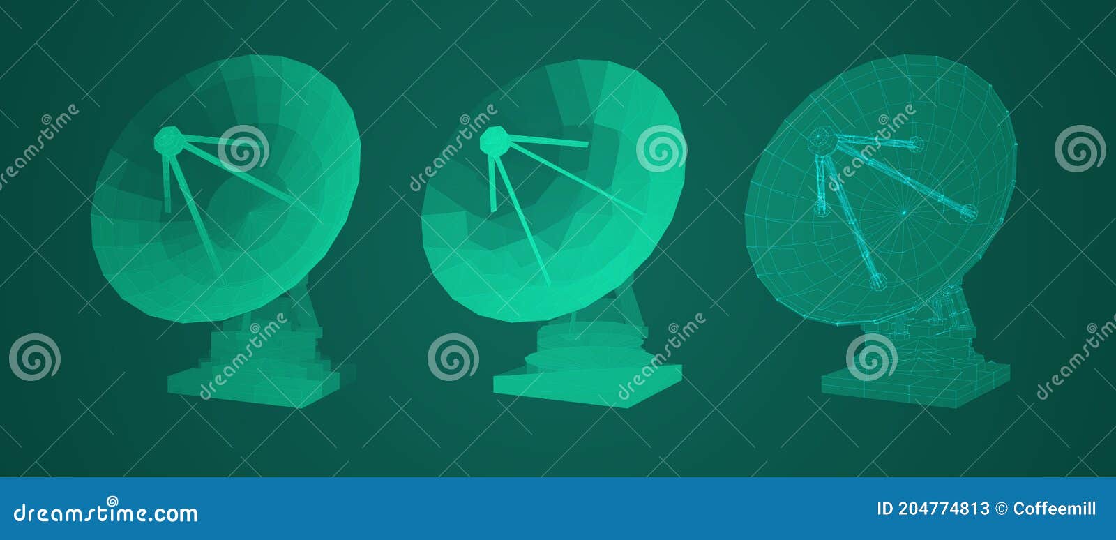 Vector set. Radio antenna stock vector. Illustration of design 204774813