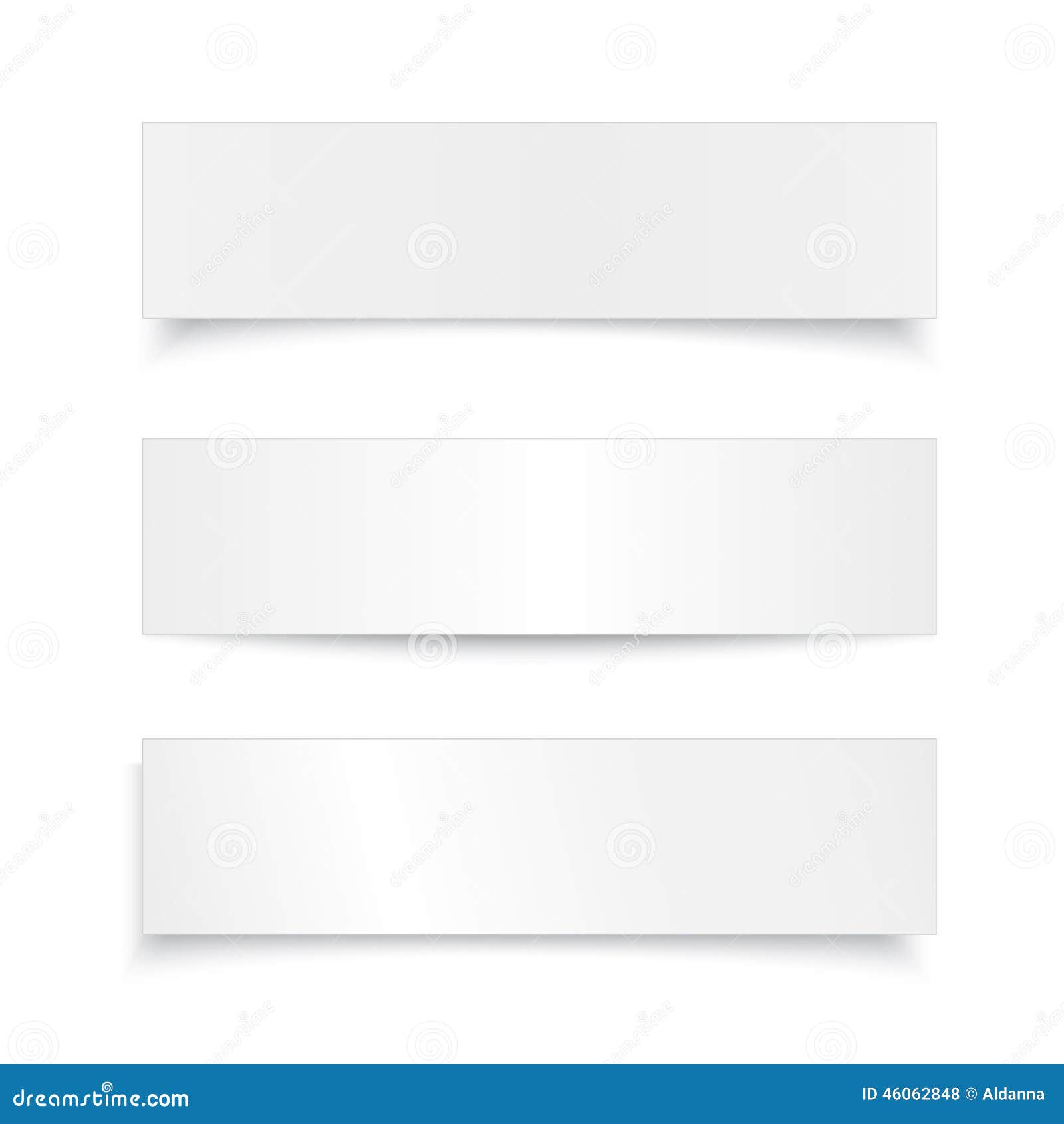 Vector Set Realistic Paper Sheet ,banner with Stock Vector