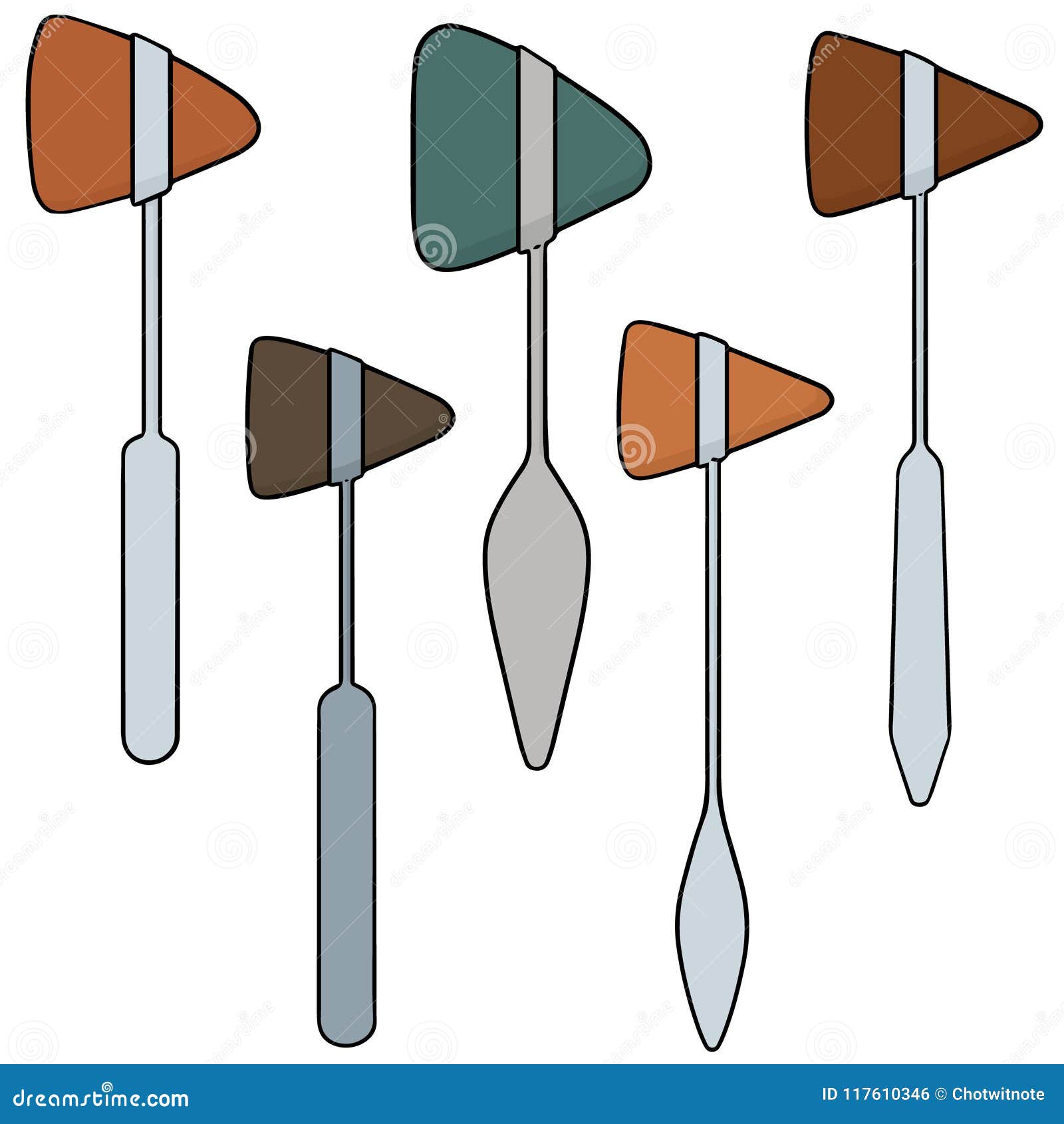 Vector Set of Reflex Hammer Stock Vector Illustration of drawing