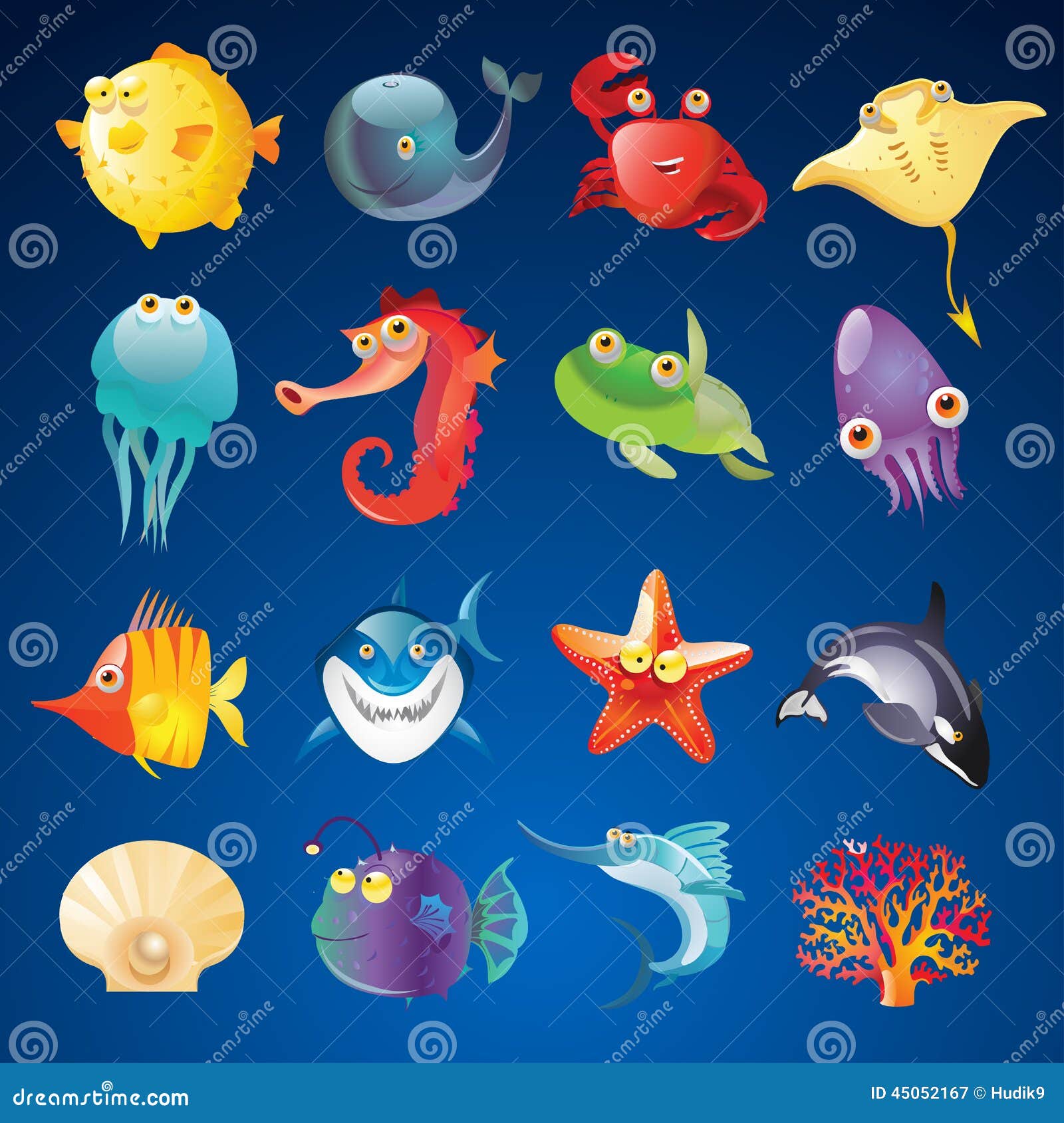  set of sea creatures