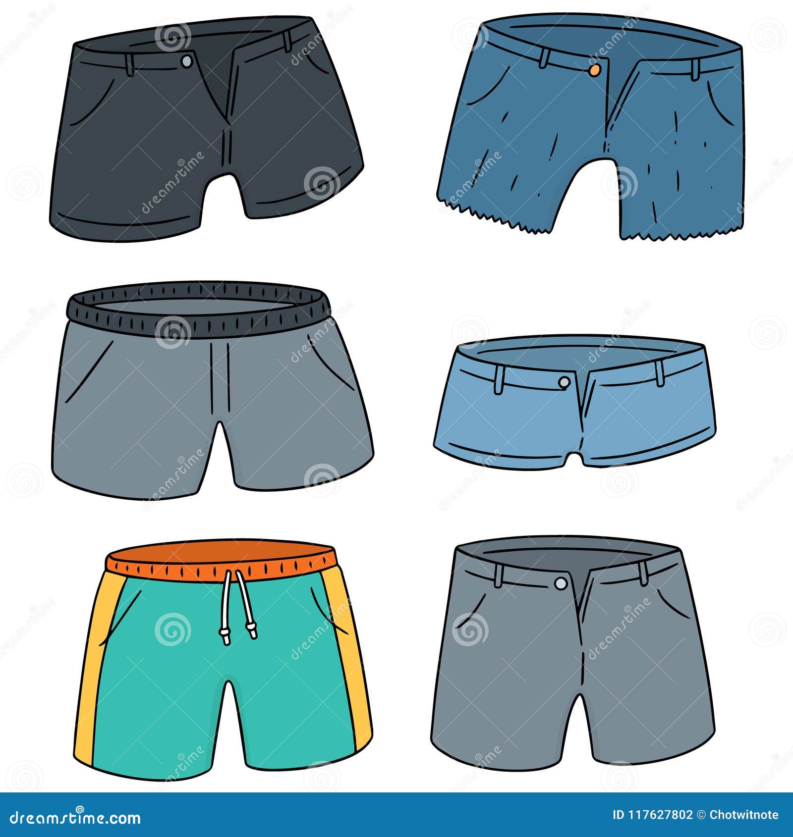 Doodle Set With Men's Underwear Seamless Pattern. Casual Underclothes For  Boys Cartoon Background. Royalty Free SVG, Cliparts, Vectors, and Stock  Illustration. Image 67656450.