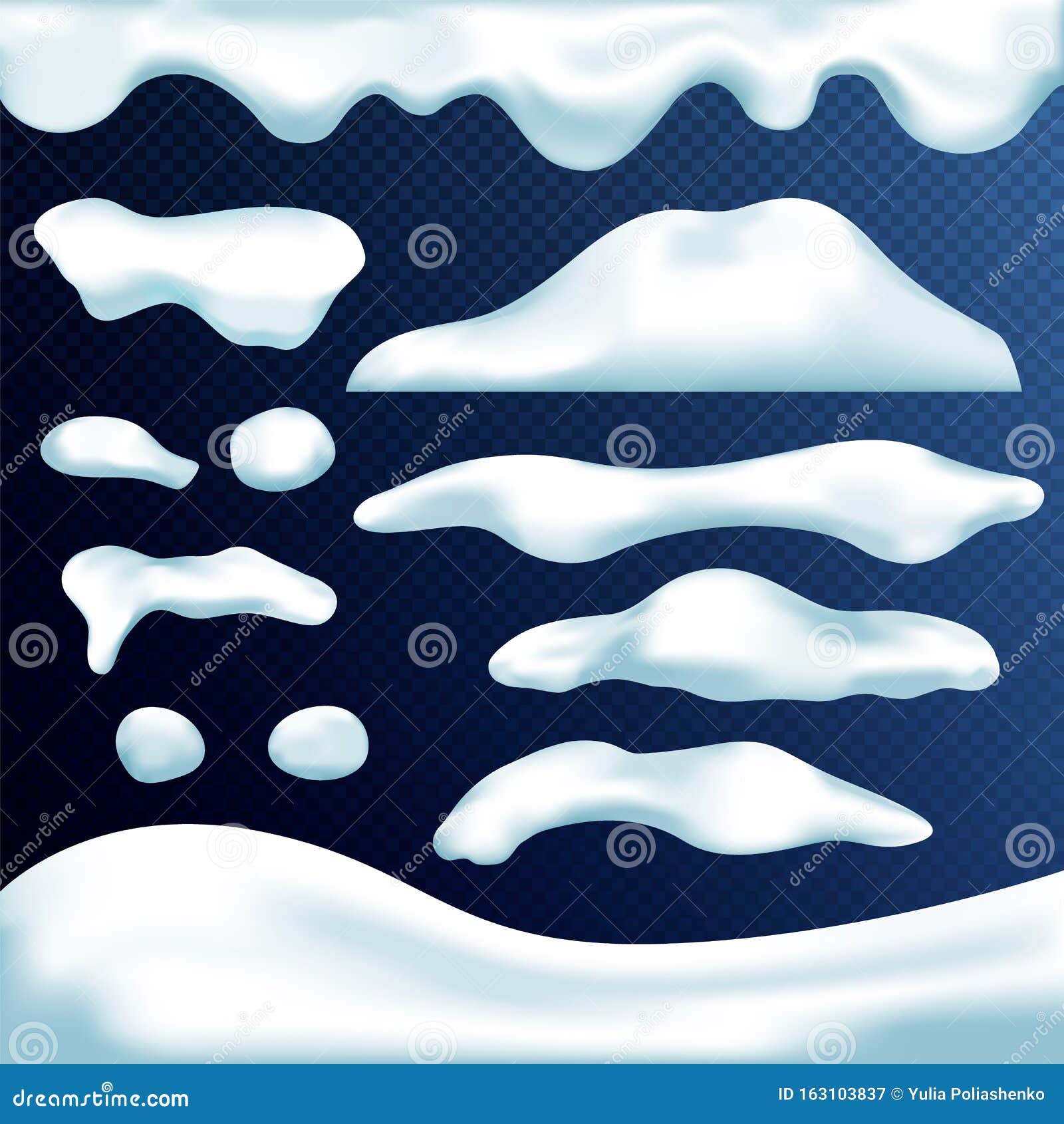 Download Christmas, Snow Texture, White Elements. Stock Vector ...
