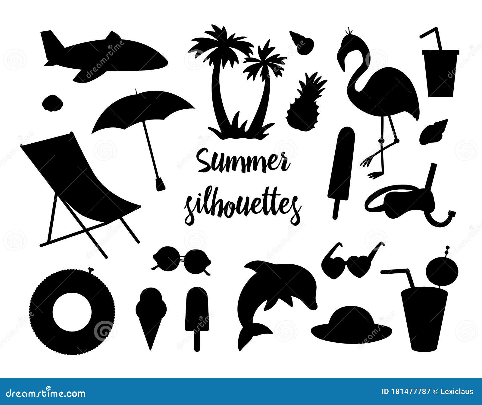 Summer Silhouettes Vector Illustration | CartoonDealer.com #104764028