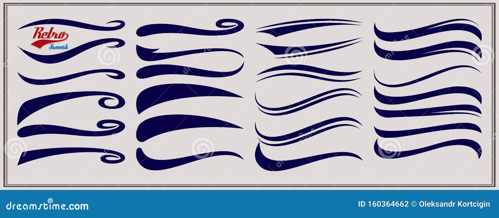 Vector Set of Texting Tails. Sport Logo Typography Vector Elements Stock  Vector - Illustration of logo, accent: 160364662, image size:1600x699