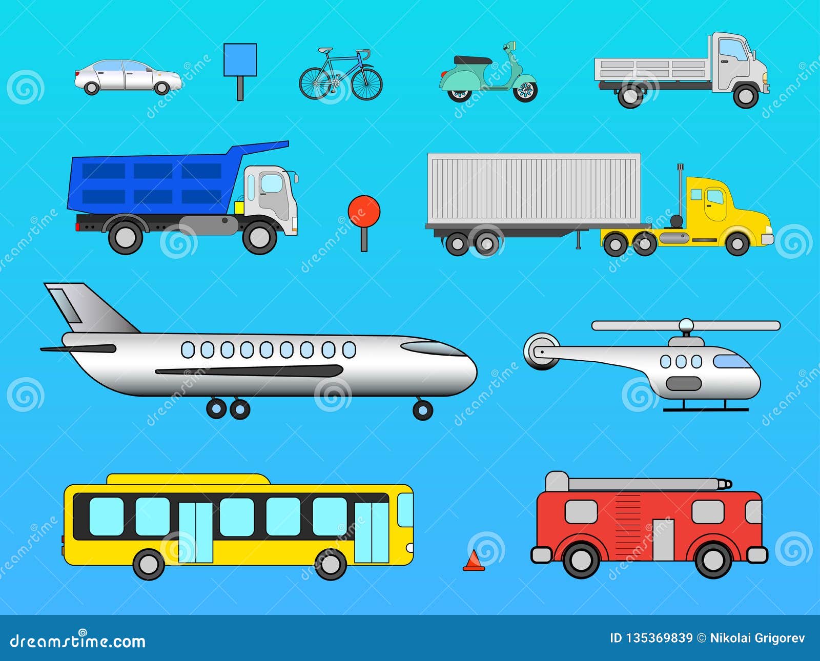  set transport and avia of means