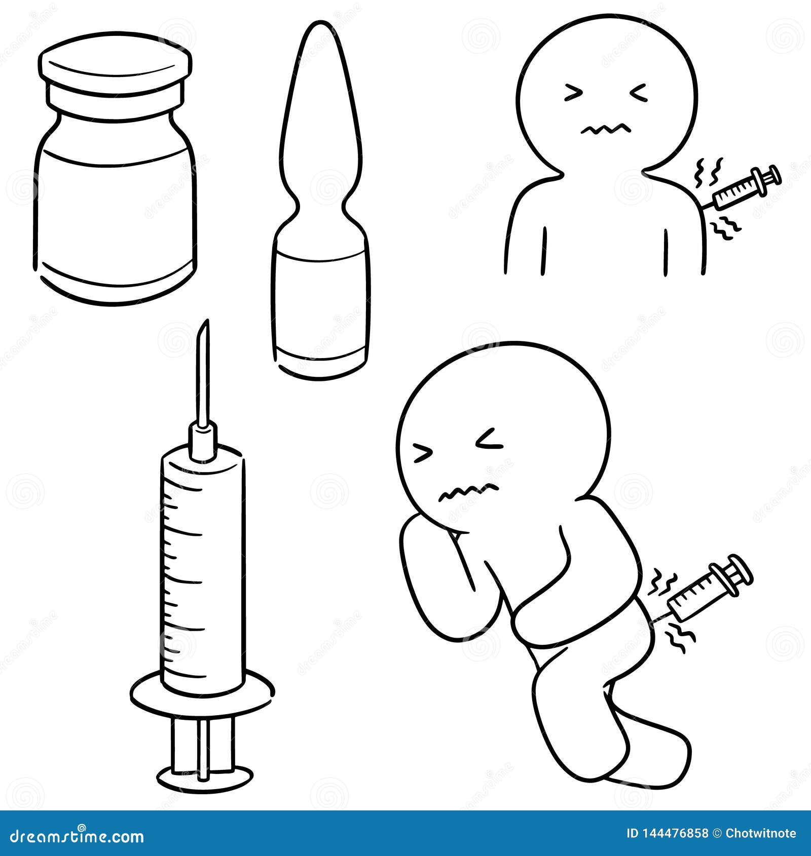 Vector set of vaccine stock vector. Illustration of ...