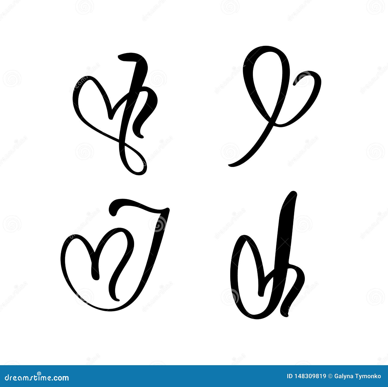 Download Vector Set Of Vintage Floral Letter Monogram I ...