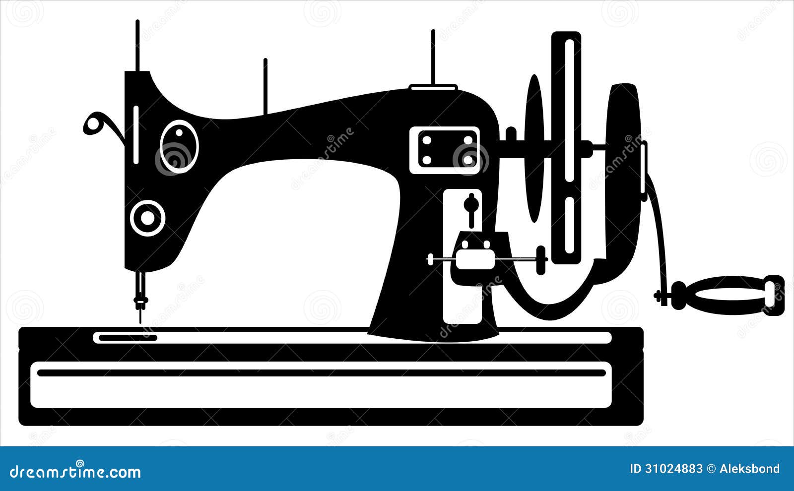 Download Vector Sewing Machine On White Stock Vector - Illustration ...